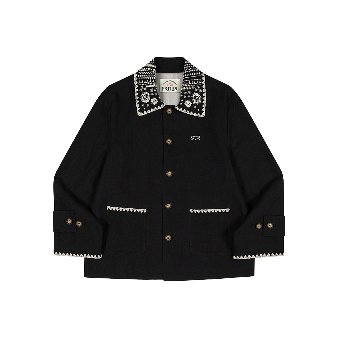 韓国商品/FRITUR Embroidery Collar Jacket Designer fashion, Seoul-fully created | W Concept