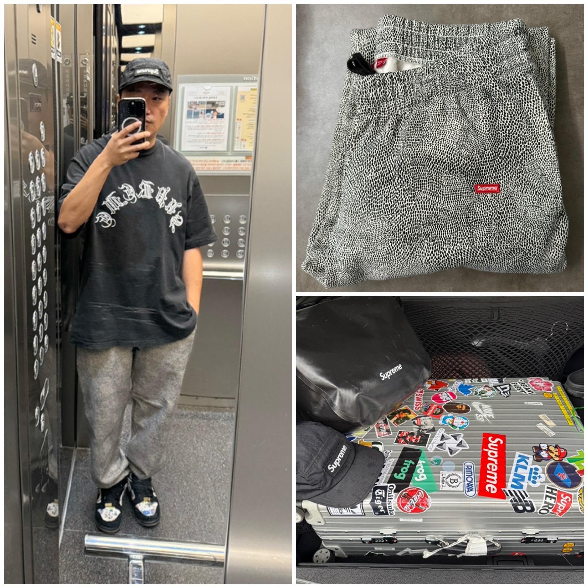 Supreme Small Box Sweatpant Snakeskin - 25SS, Nike x Supreme SB Dunk Low QS Rammellzee Black 착용 스타일
