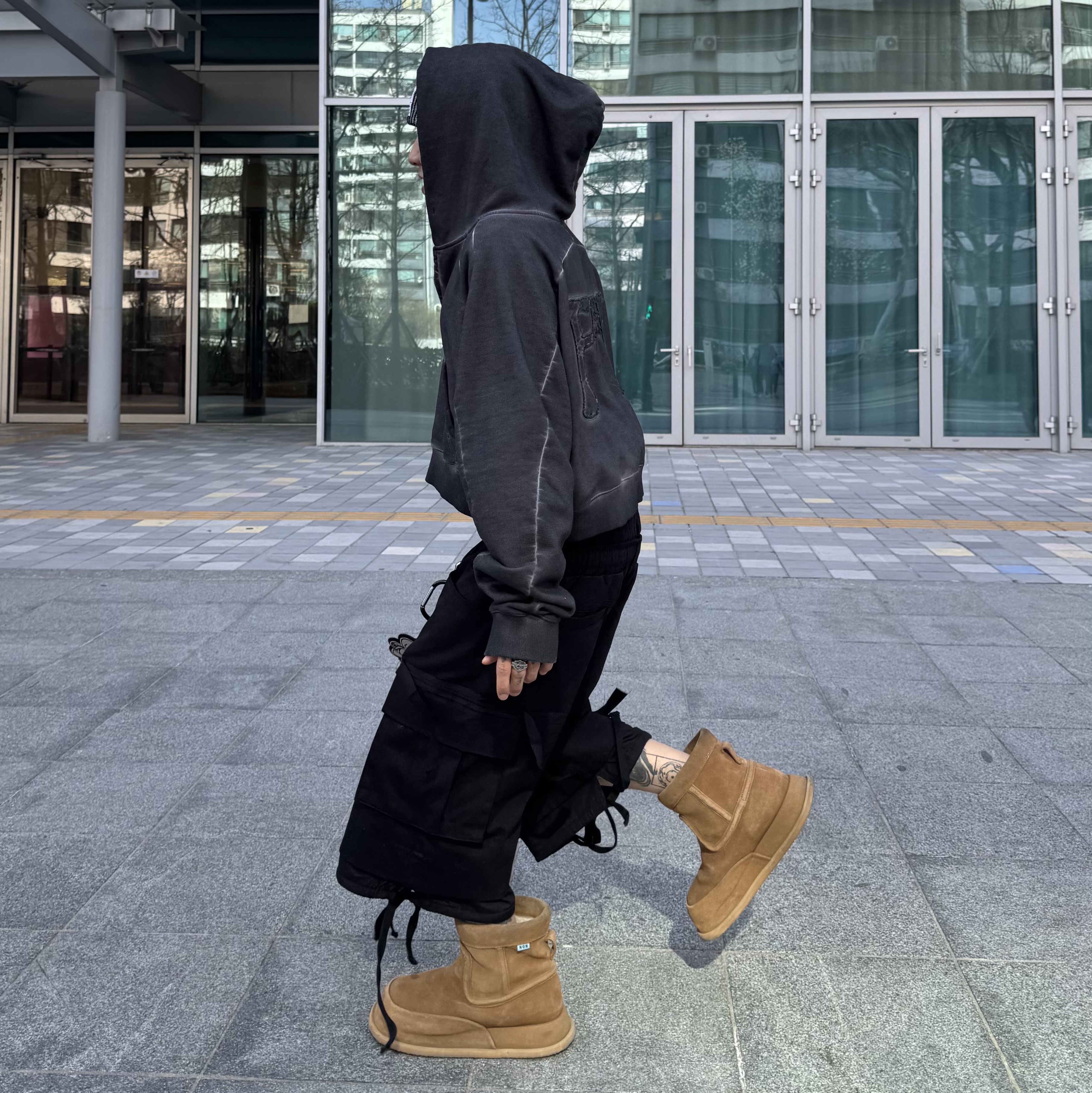 Kinchi x Non Parking N Road Boots Brown 착용 스타일 - 1