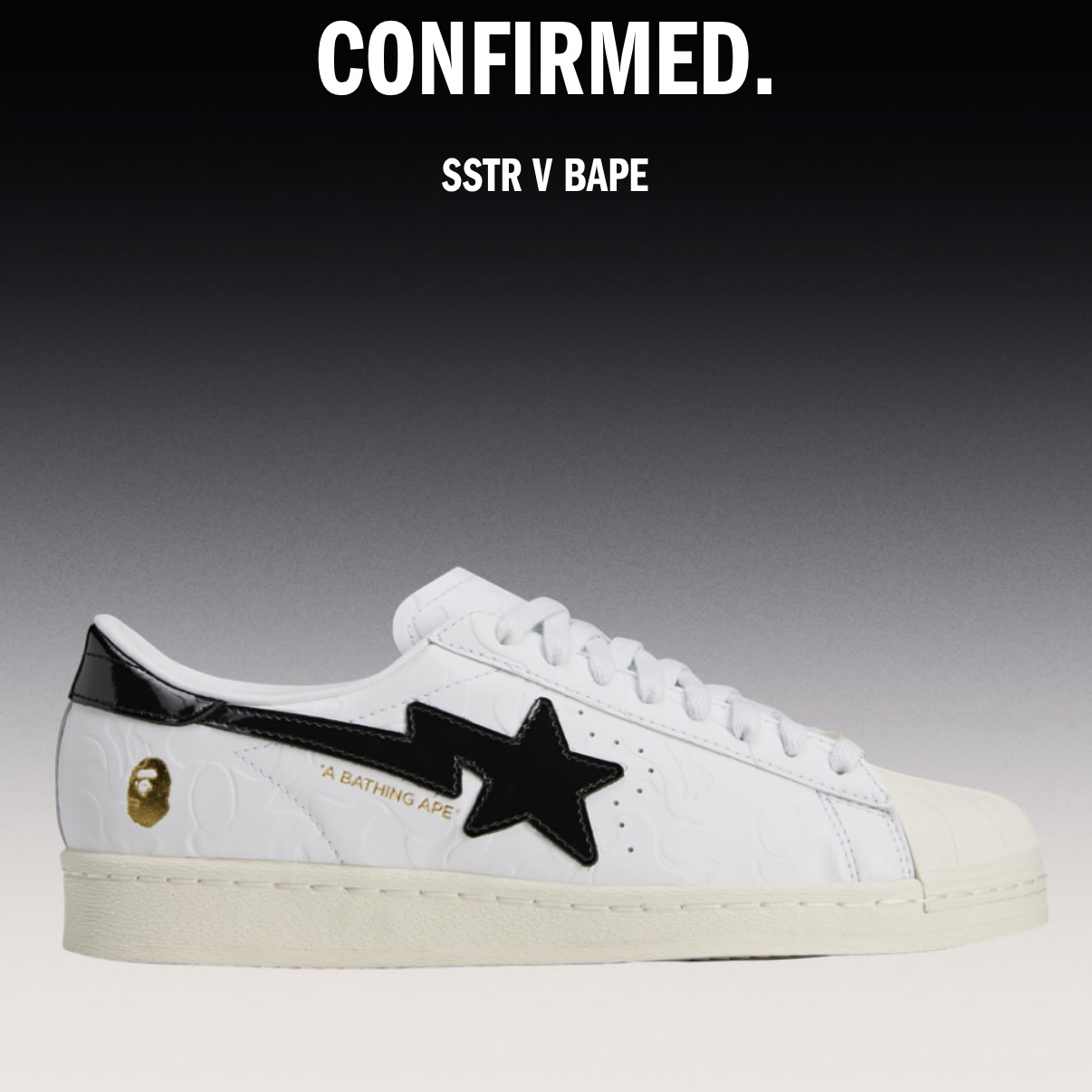 Adidas x BAPE Superstar Vintage Cloud White Core Black 착용 스타일