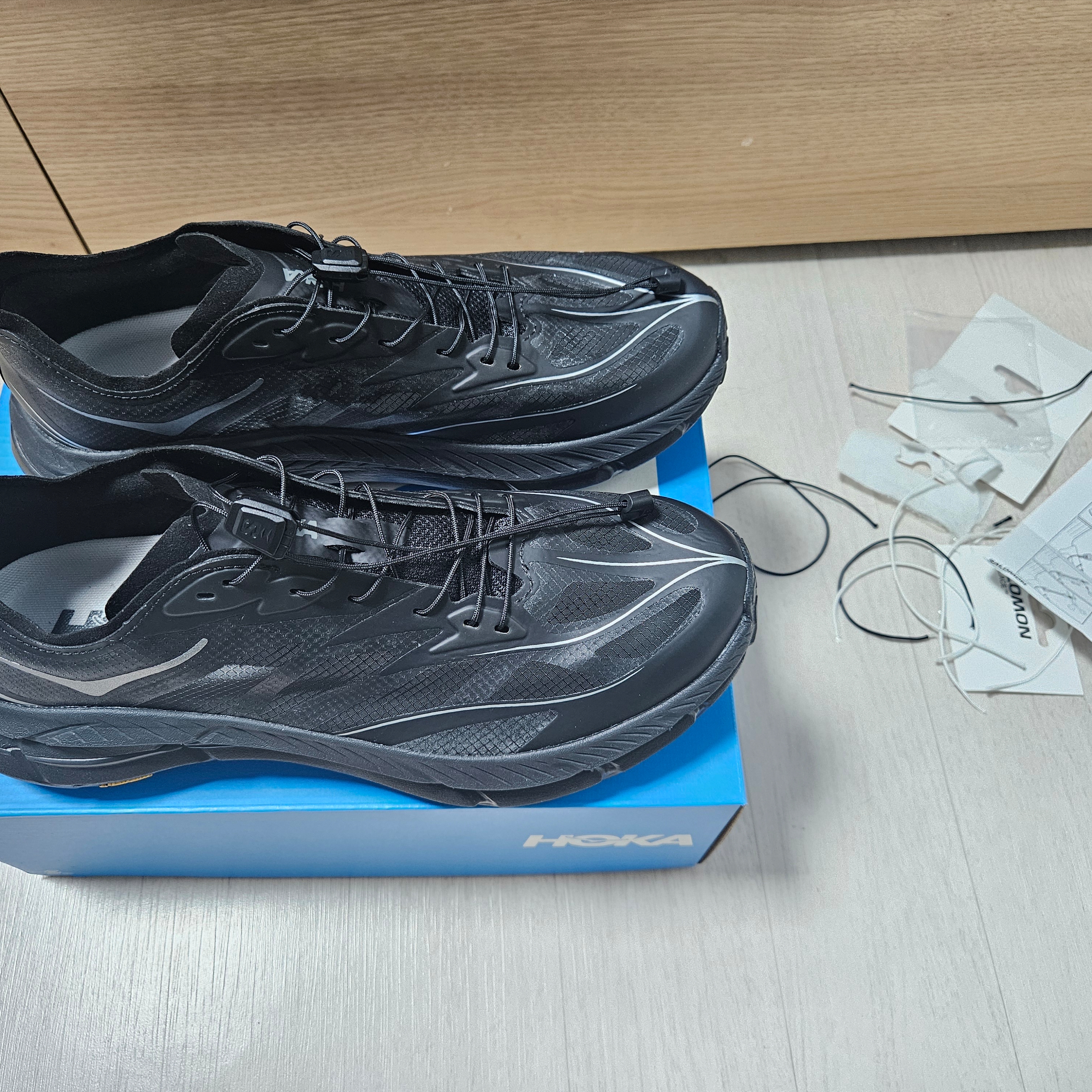 Hoka Mafate Speed 4 Lite Black Outer Orbit 착용 스타일