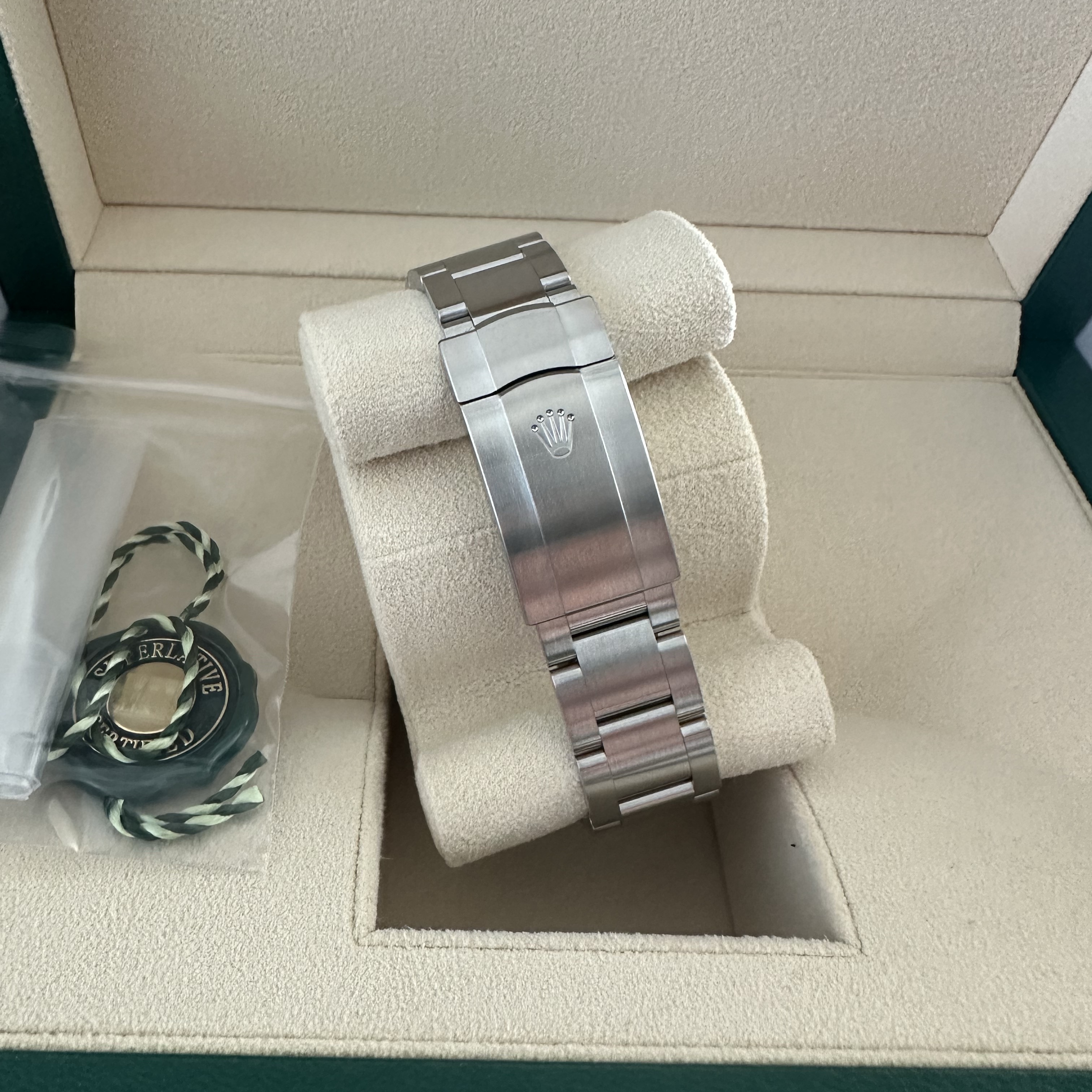 Rolex Oyster Perpetual 41mm 124300 Green Oyster 착용 스타일 - 4