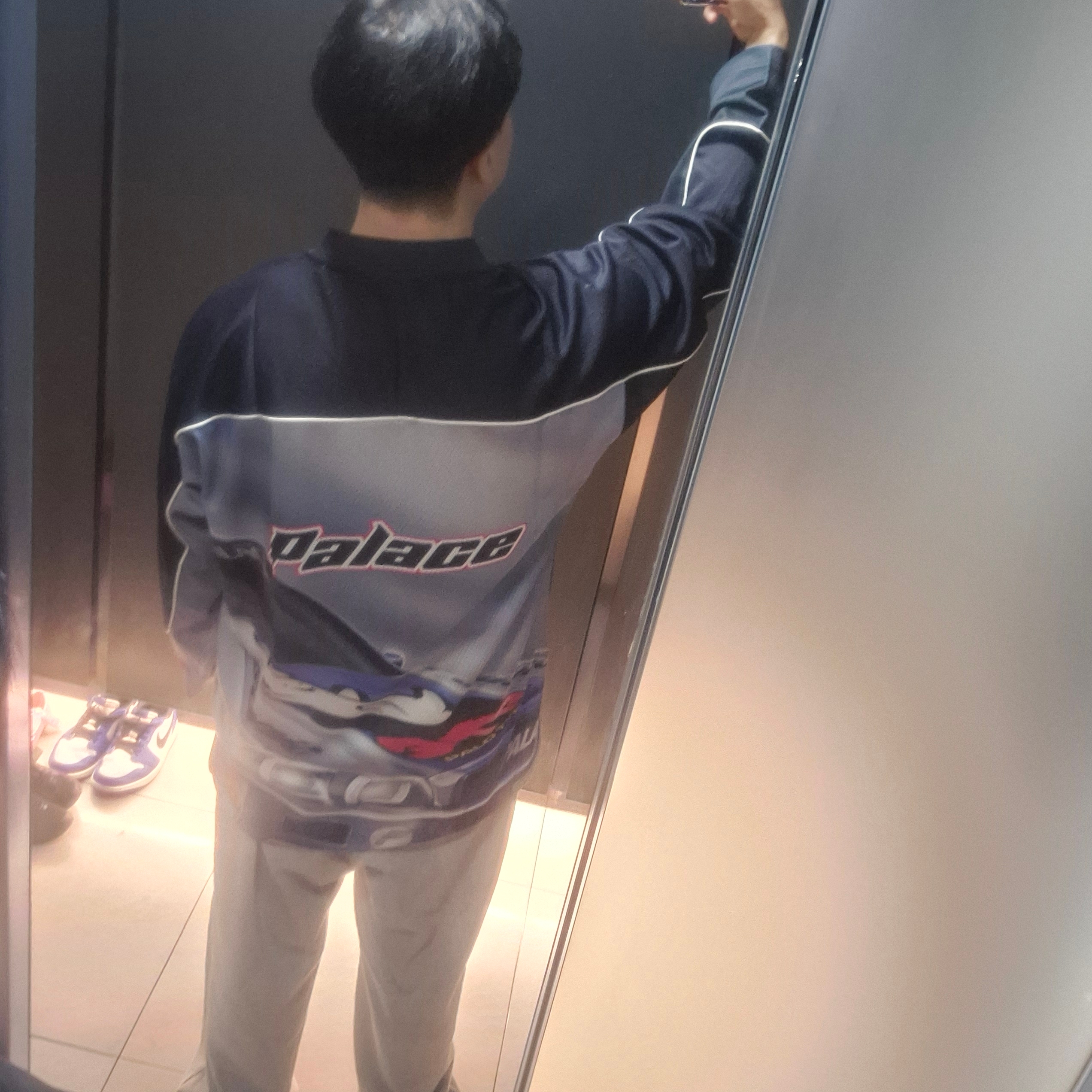 Palace Racey Jersey Black - 25SS 착용 스타일 - 4
