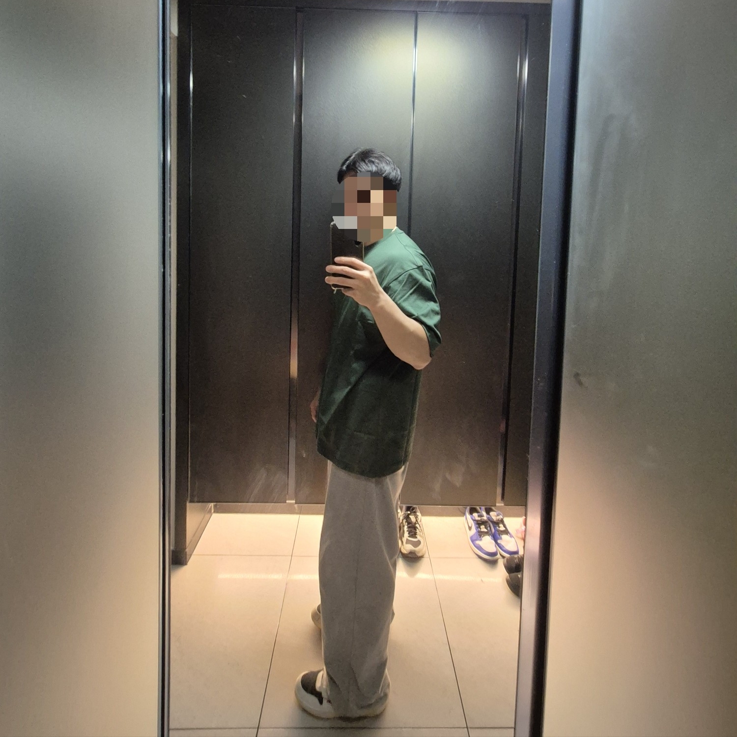 Palace Ripped Tri T-Shirt Racey Green - 25SS 착용 스타일 - 3