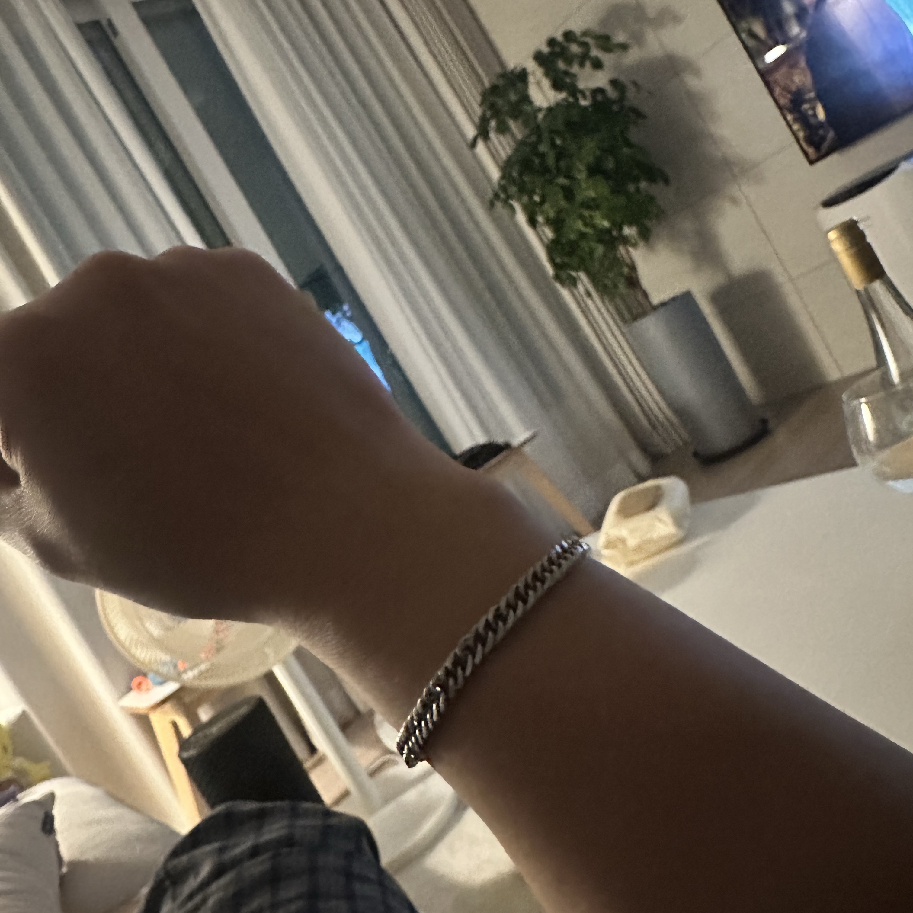 Diesel Dx1510 Stainless Steel Chain Bracelet Silver 착용 스타일 - 1