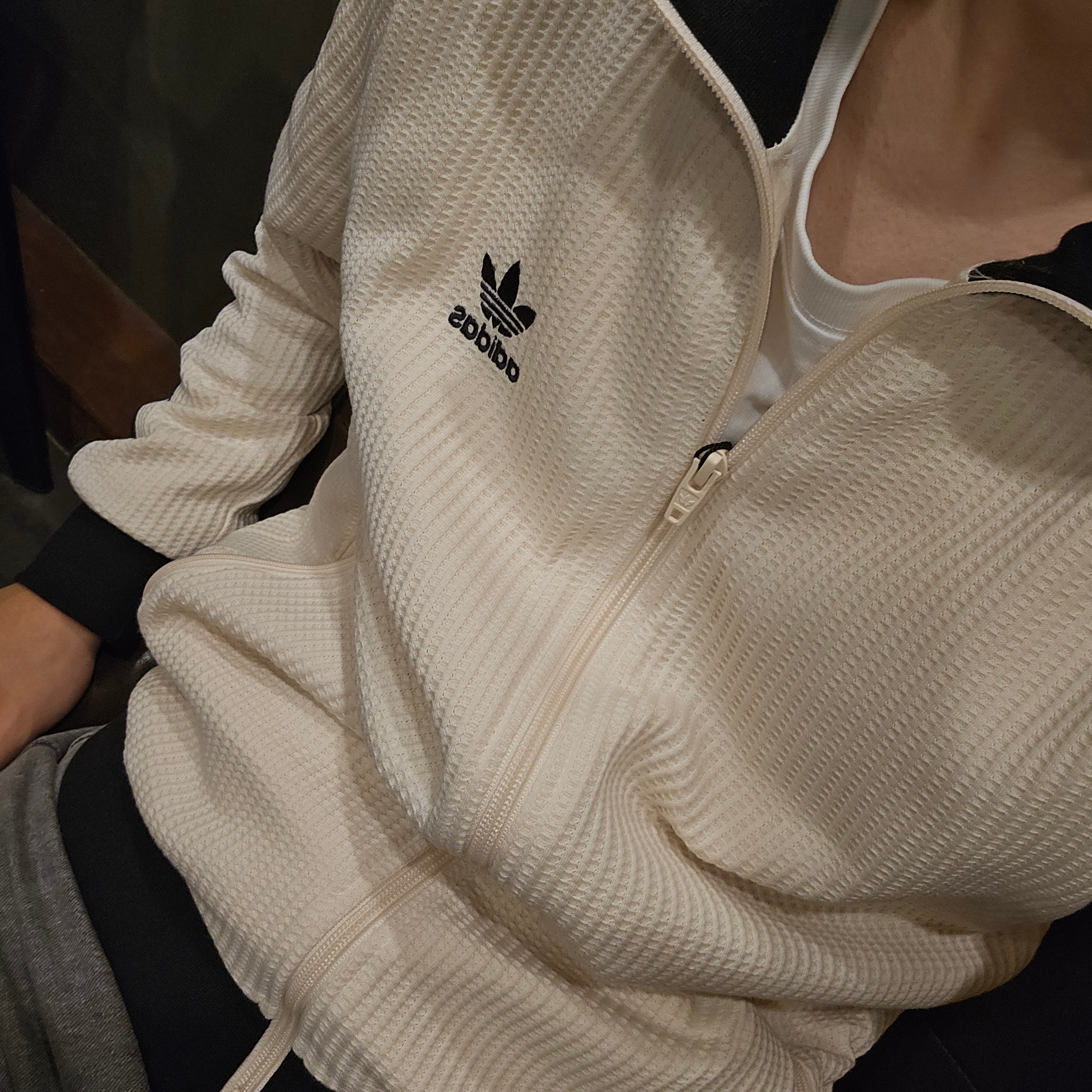 Adidas Waffle Beckenbauer Track Top Wonder White - KR Sizing 착용 스타일