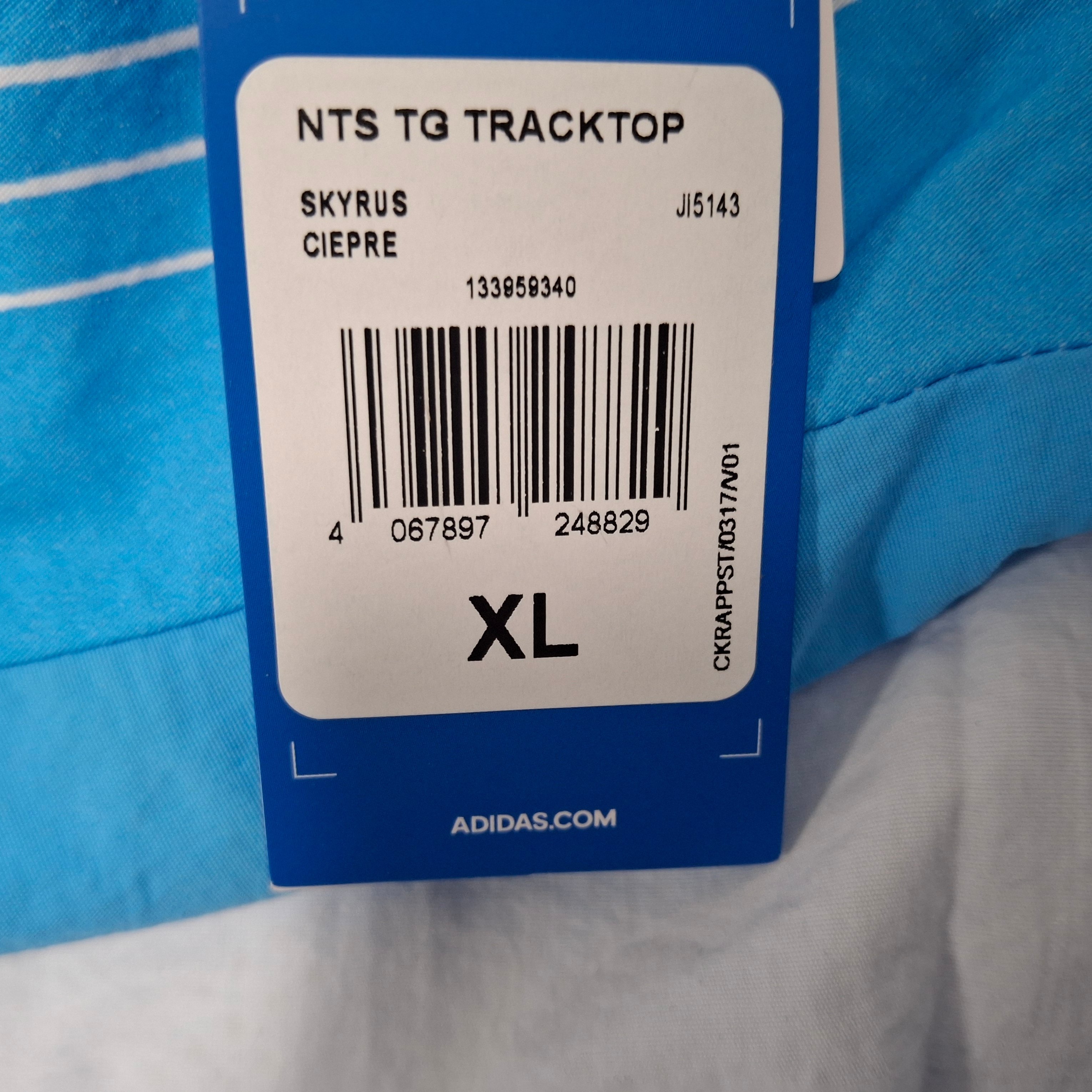 Adidas x NTS Radio Allover Print SST Track Top Sky Rush - US 사이즈 착용 스타일 - 3