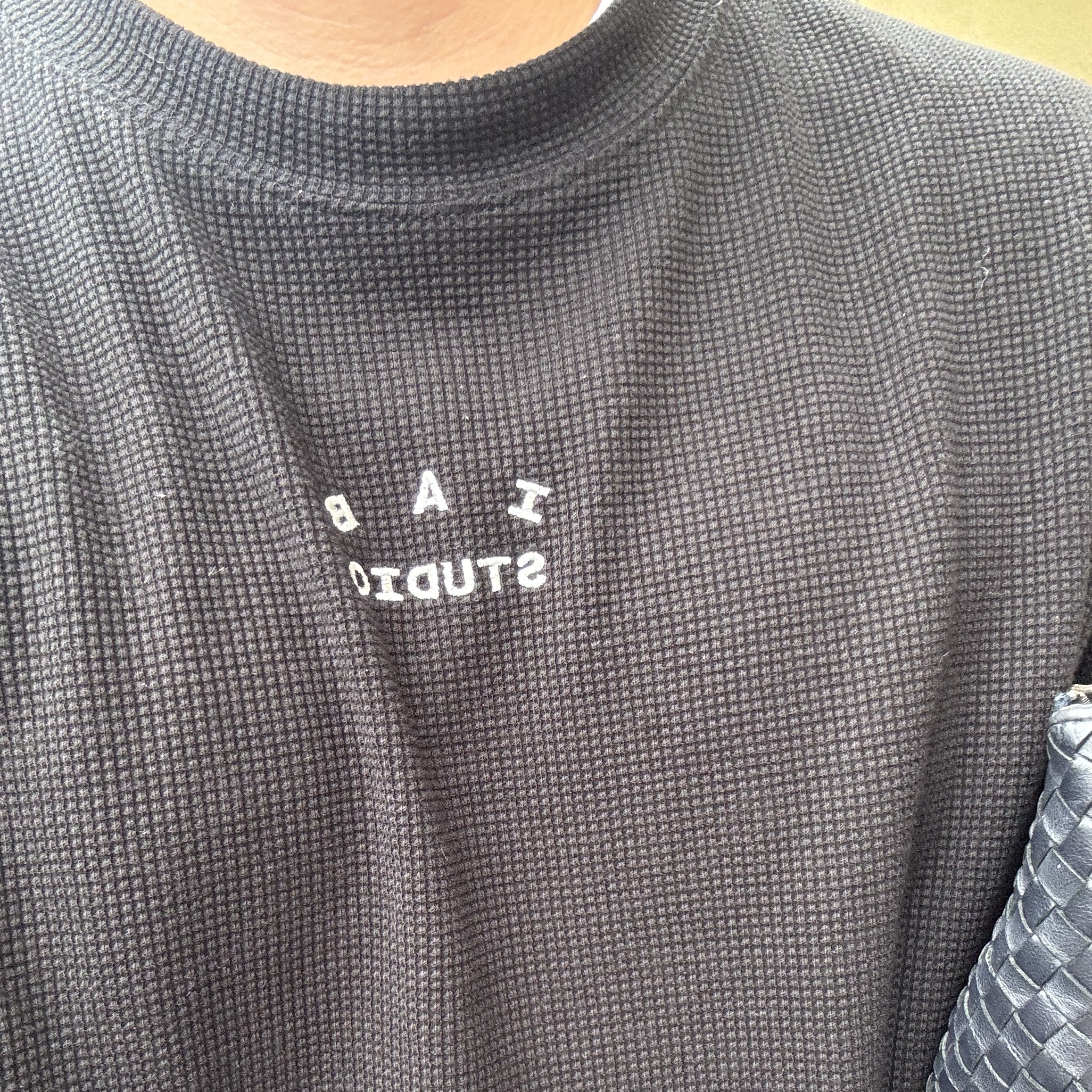 IAB Studio Waffle Long Sleeve Black White, IAB Studio x Obey Icon Heavyweight Box T-Shirt Digital Black 착용 스타일