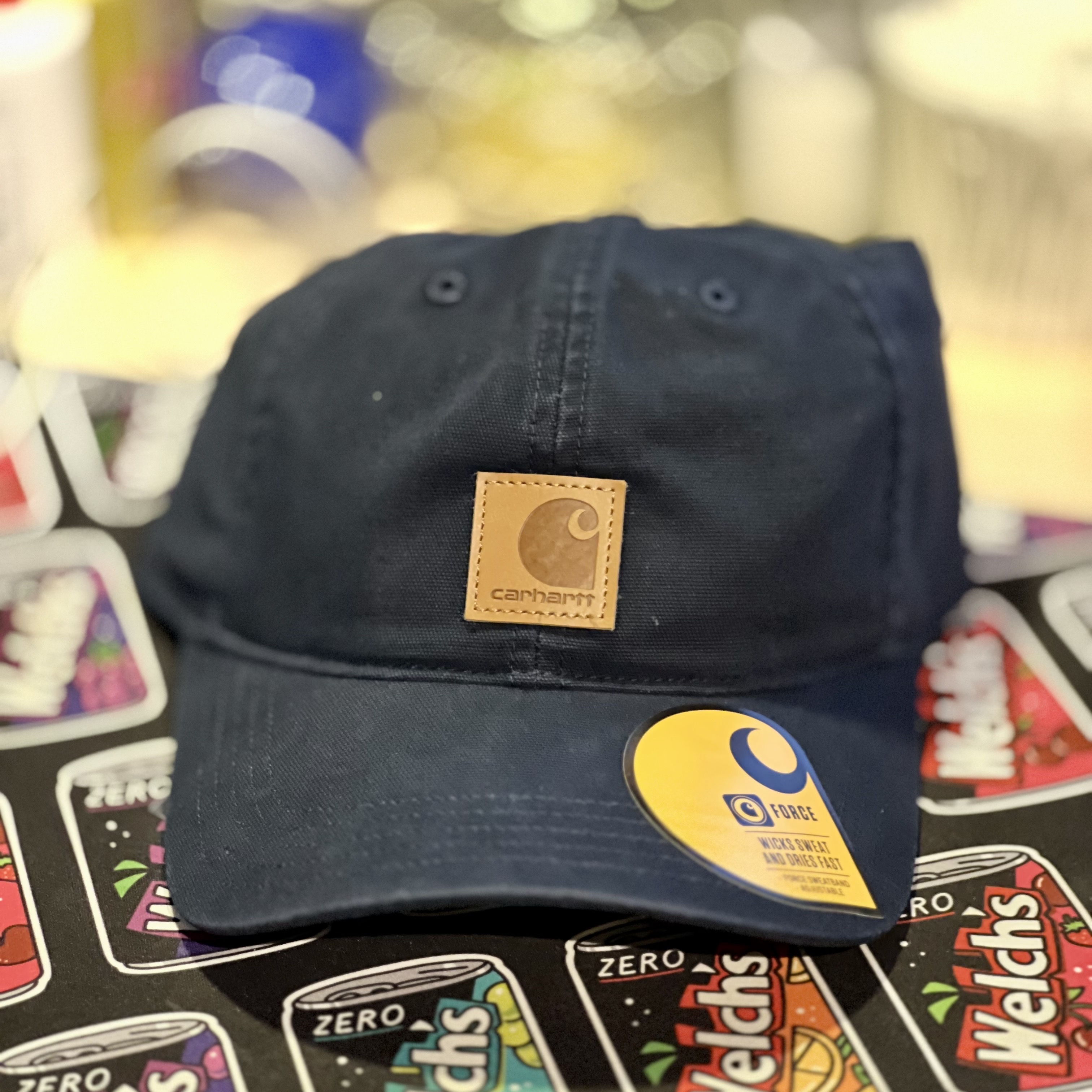 Carhartt Canvas Cap Navy 착용 스타일