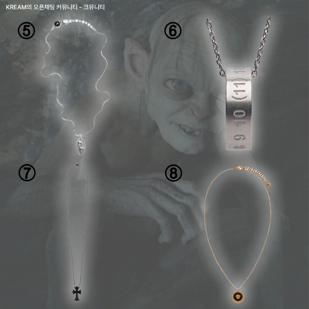 Gucci Thin Silver Ring With Feline Head Silver Aged Dark Finish, Maison Margiela Logo Ring Palladium 착용 스타일 - 3