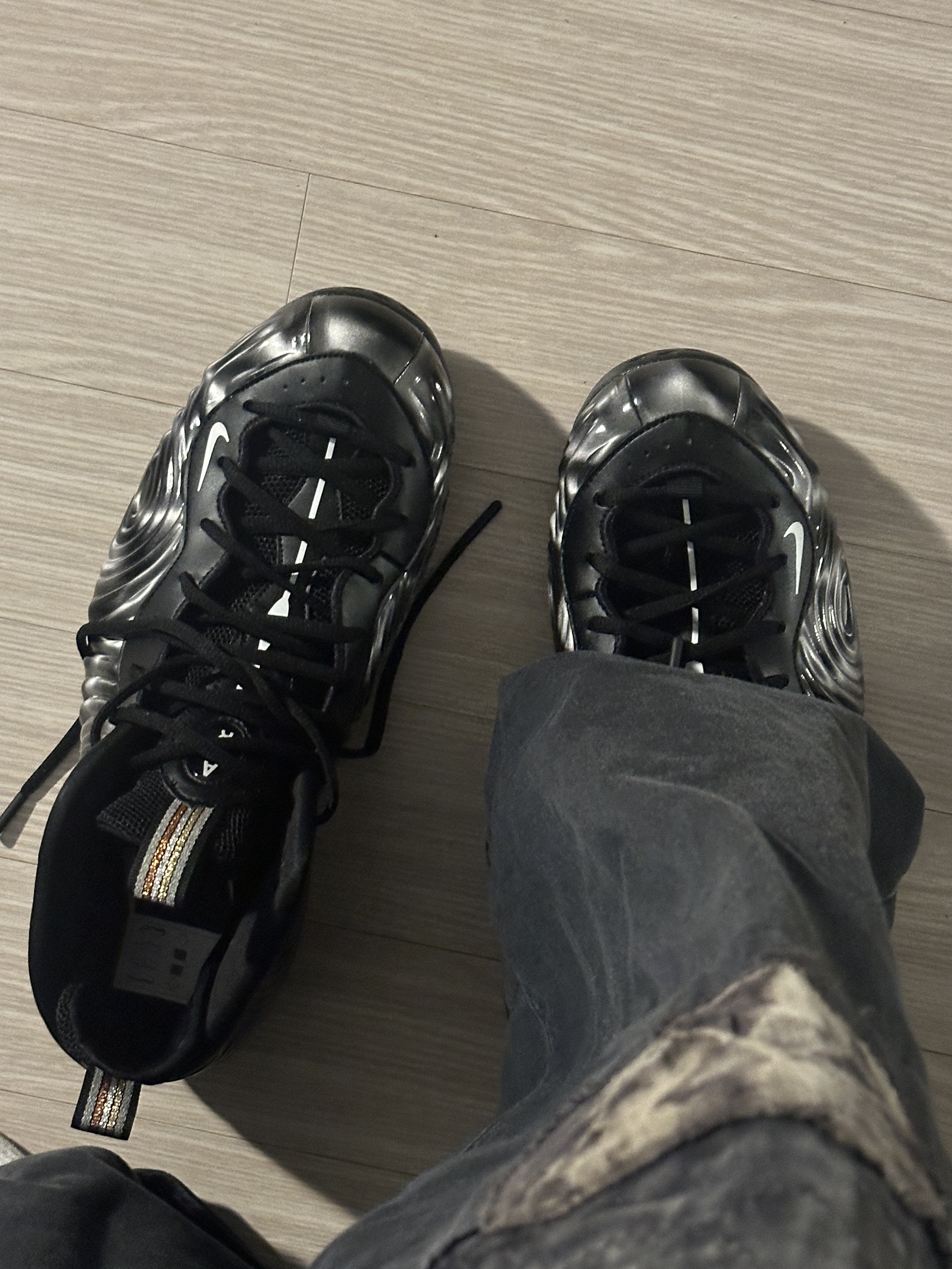 Nike x Comme des Garcons Homme Plus Air Foamposite One SP Black White 착용 스타일 - 1