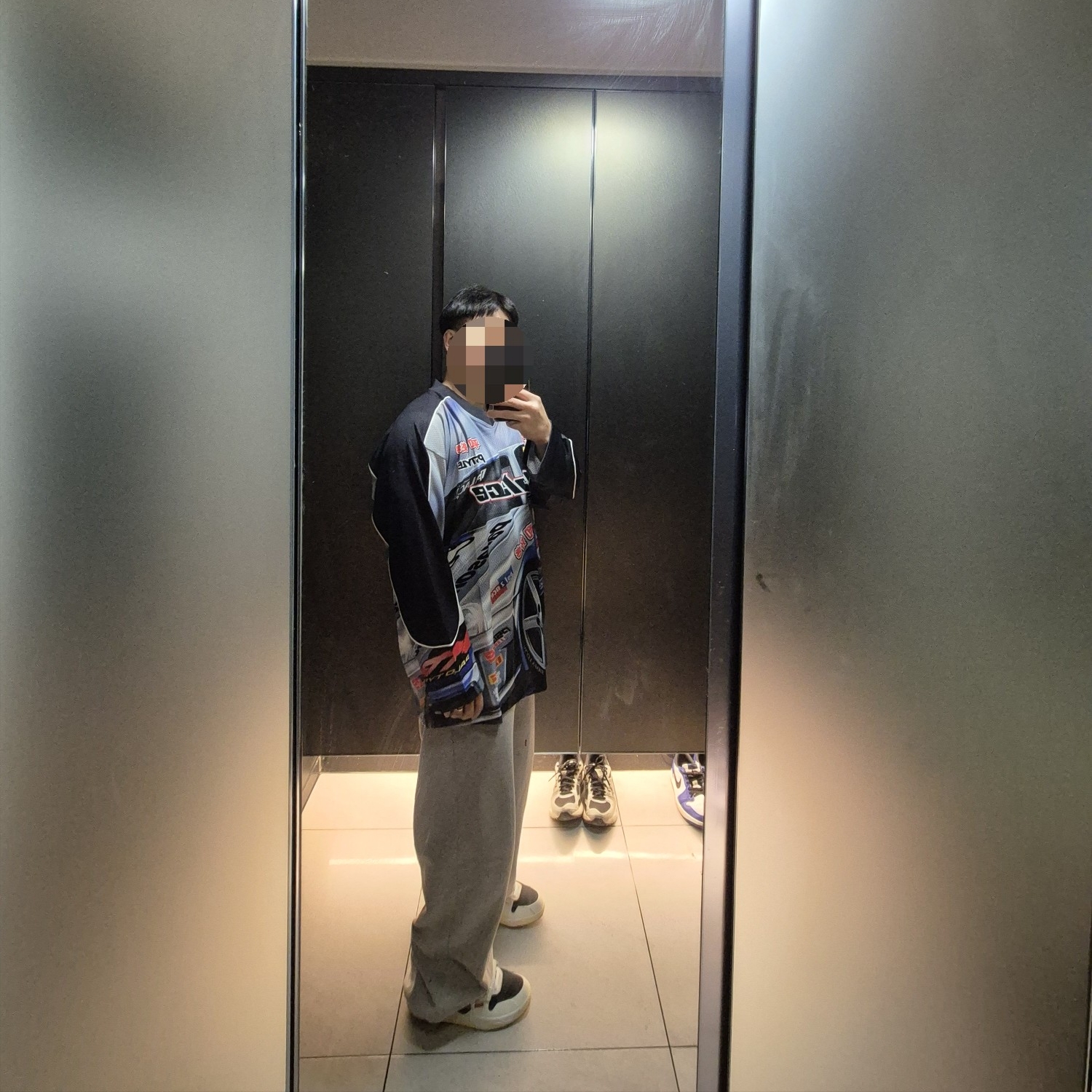 Palace Racey Jersey Black - 25SS 착용 스타일 - 2