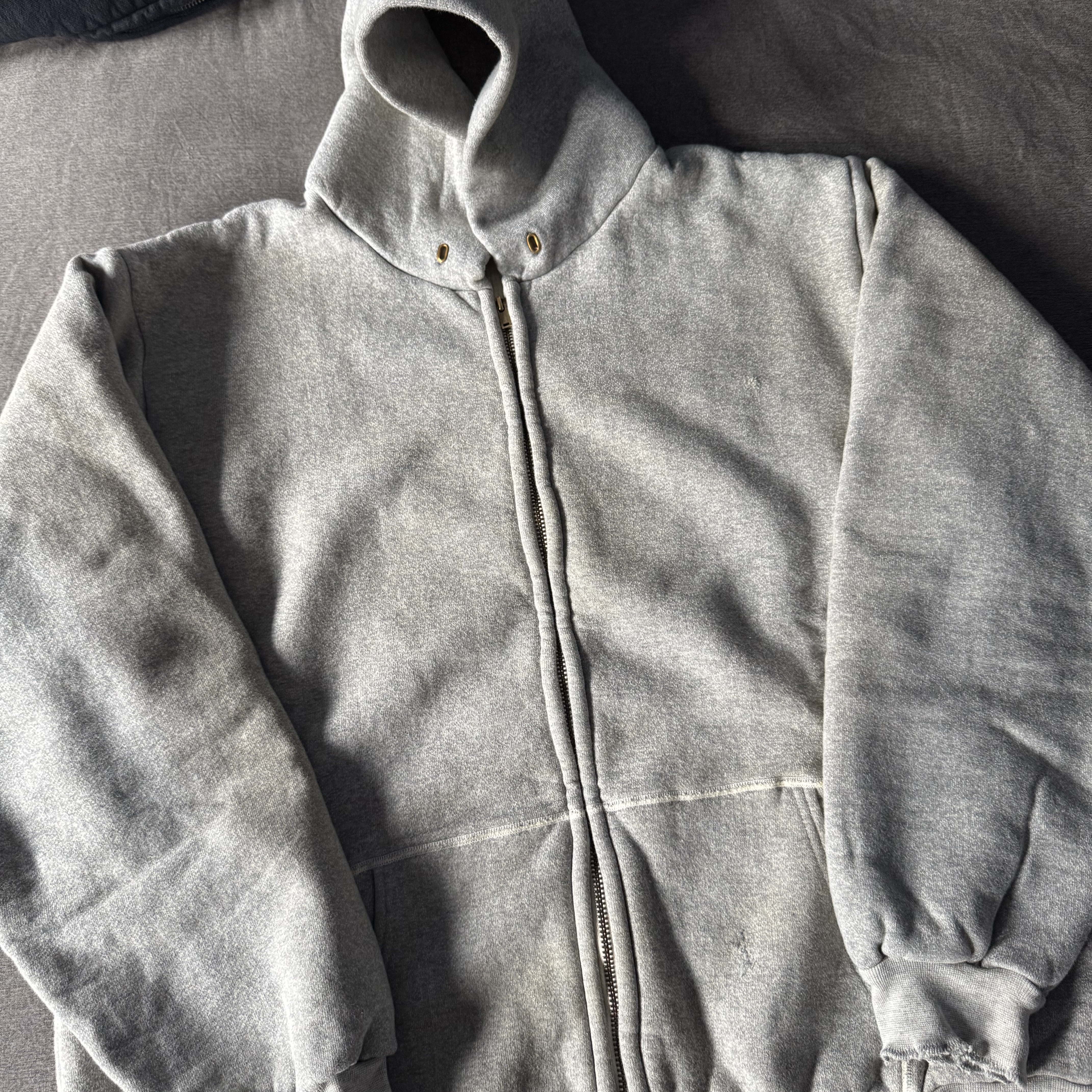 A.Presse Vintage Zip Sweat Hoodie Ash Gray - 24FW 착용 스타일