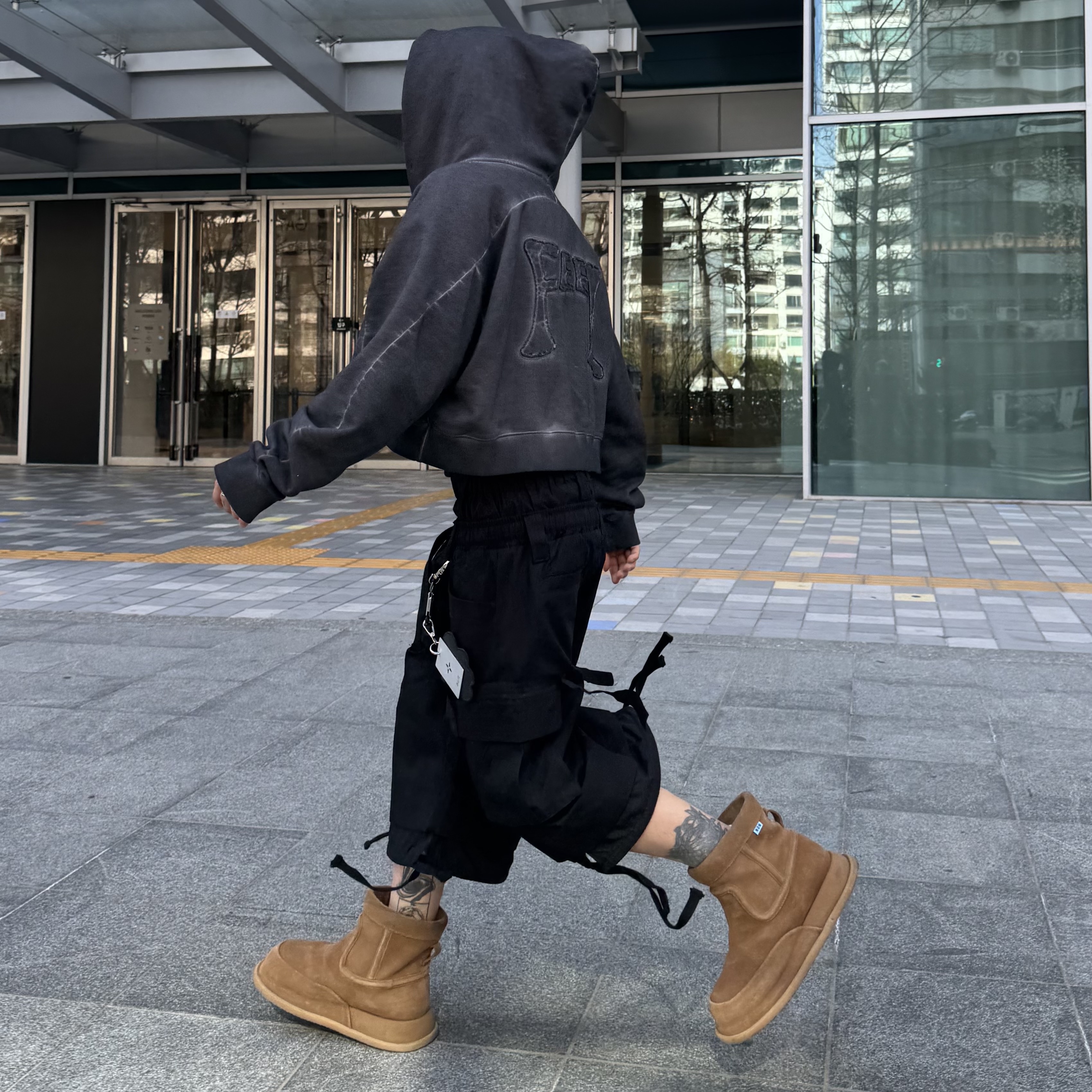 Kinchi x Non Parking N Road Boots Brown 착용 스타일 - 2