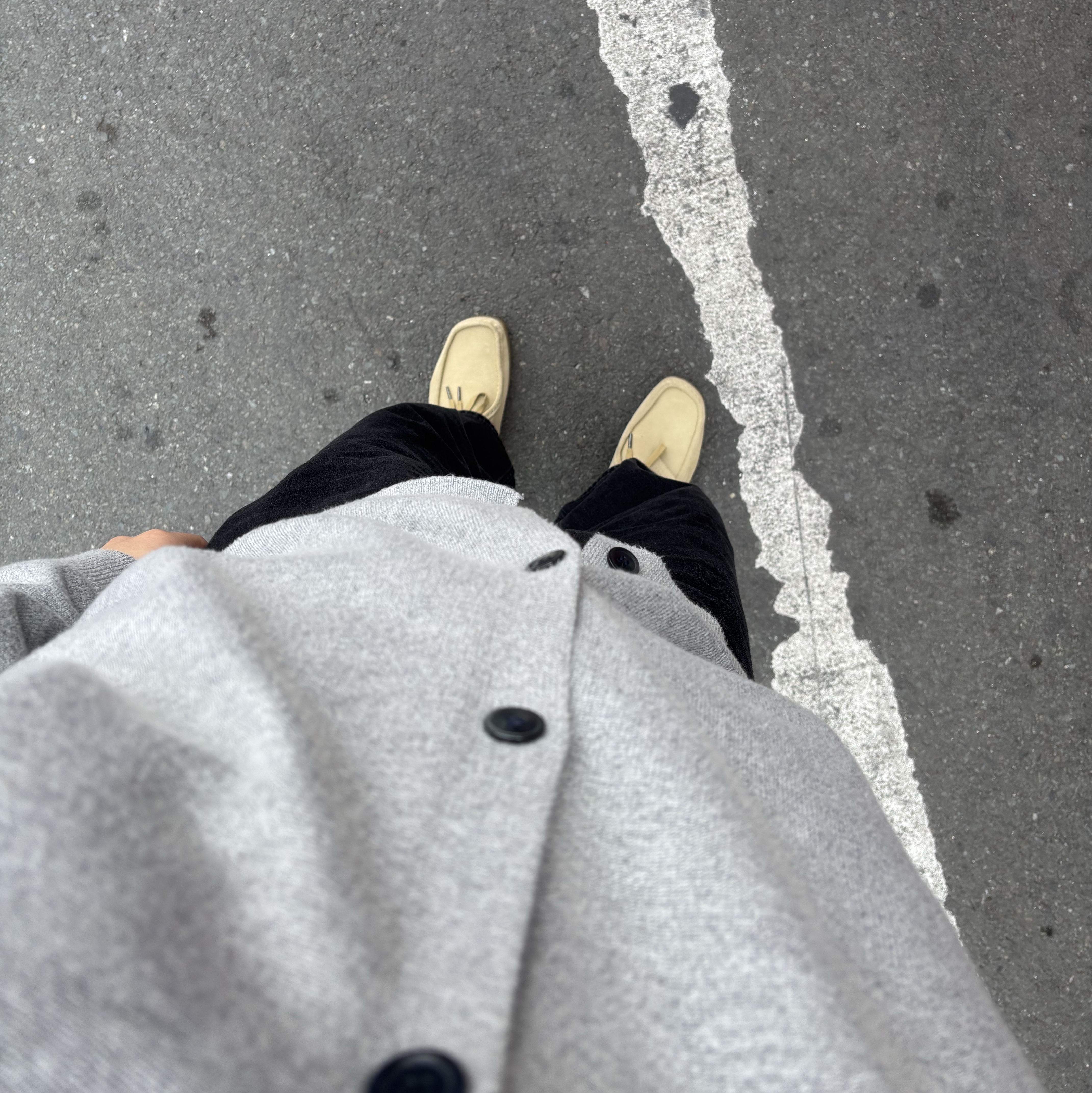 Clarks Wallabee Maple Suede 착용 스타일