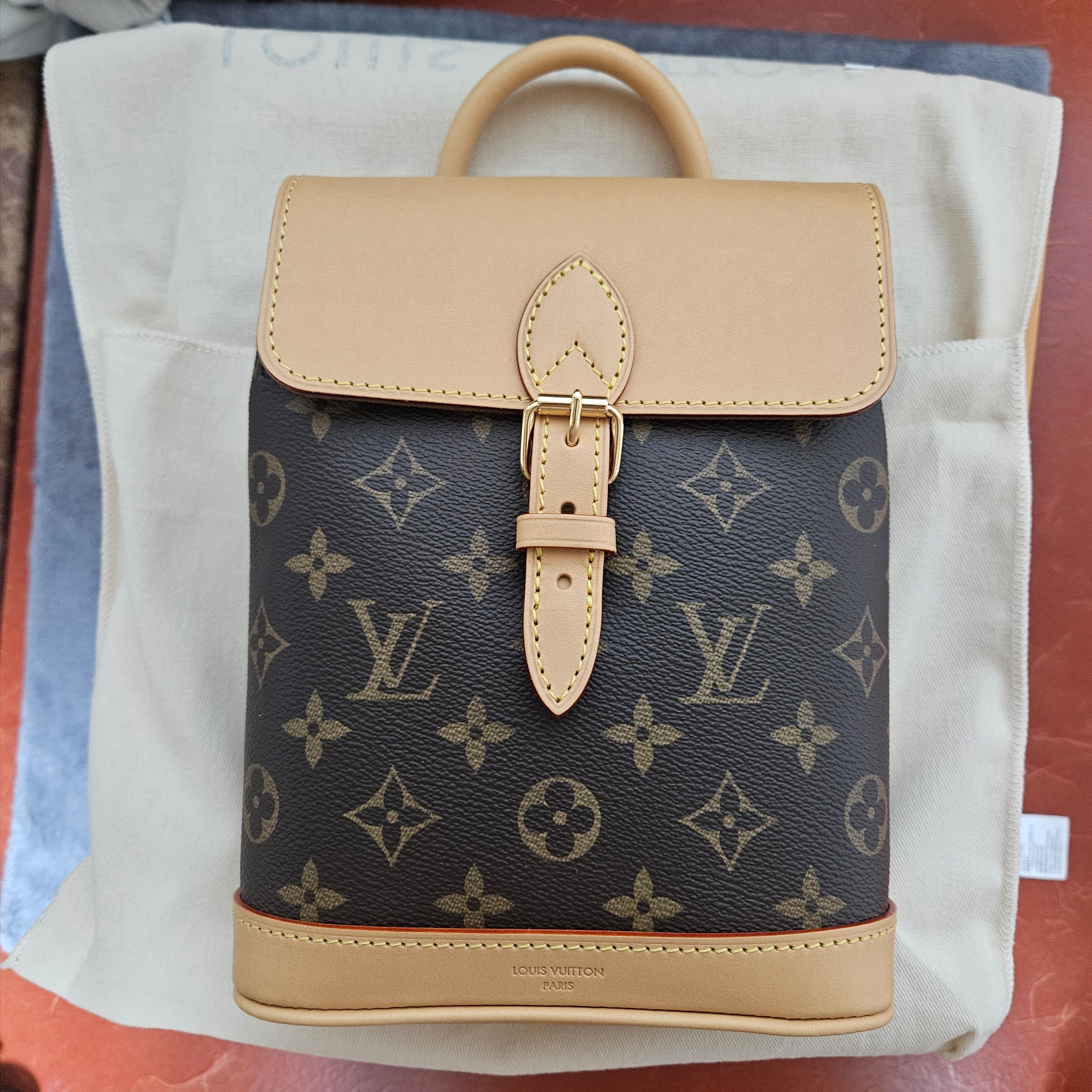 Louis Vuitton Soho Mini Backpack Monogram 착용 스타일