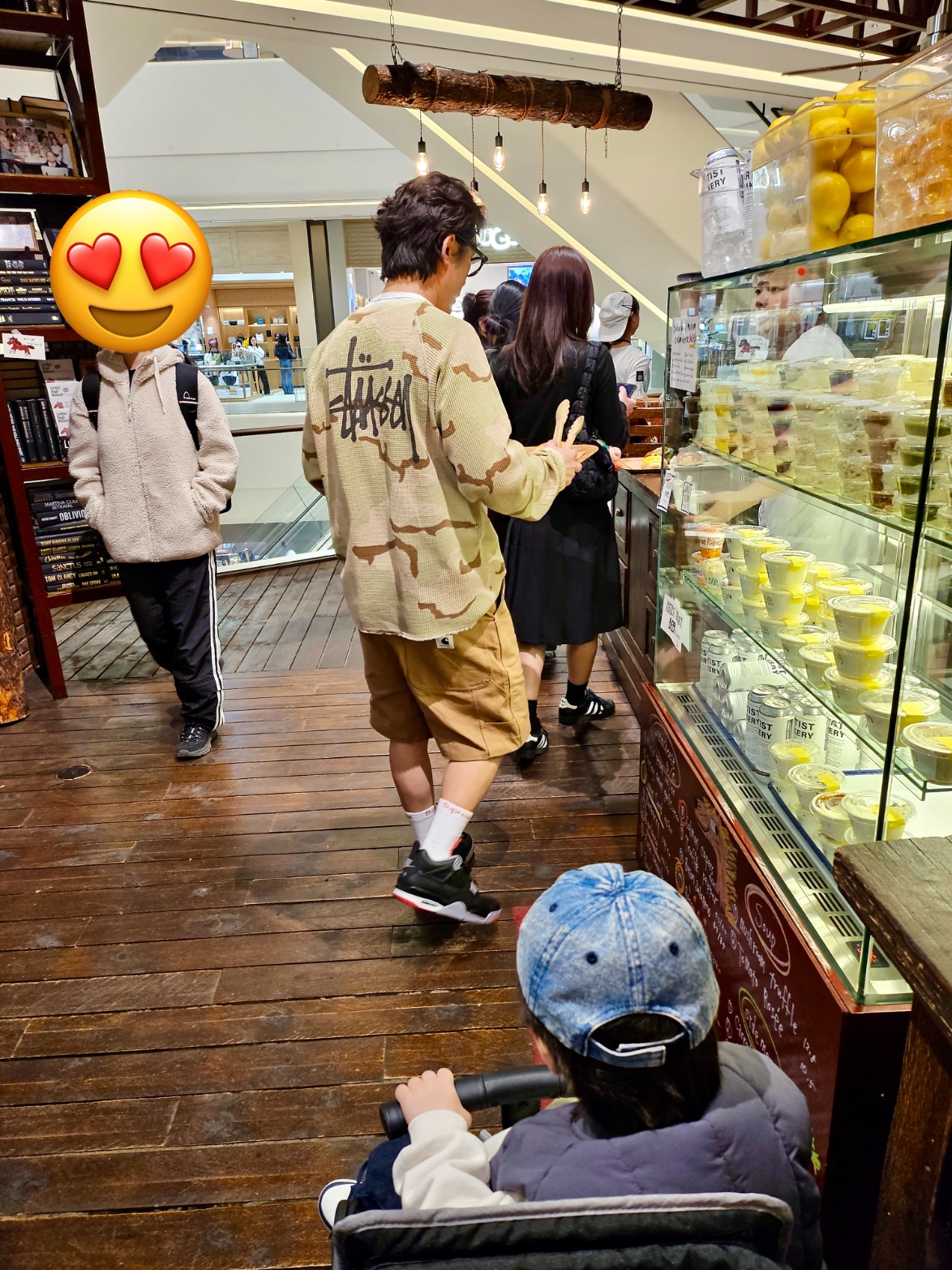 Stussy Raglan Thermal LS Crew Sand Camo, Jordan 4 Retro Bred Reimagined 착용 스타일 - 4