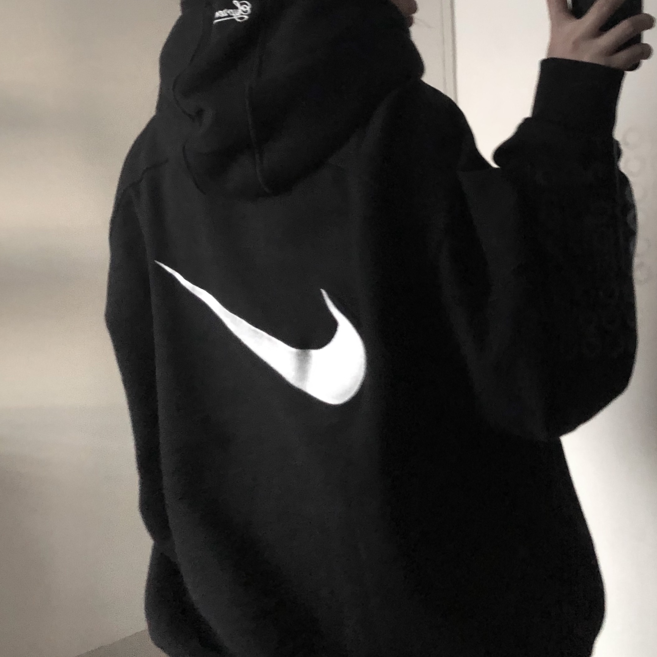 Supreme x Nike Zip Up Hooded Sweatshirt Black - 25SS 착용 스타일 - 2
