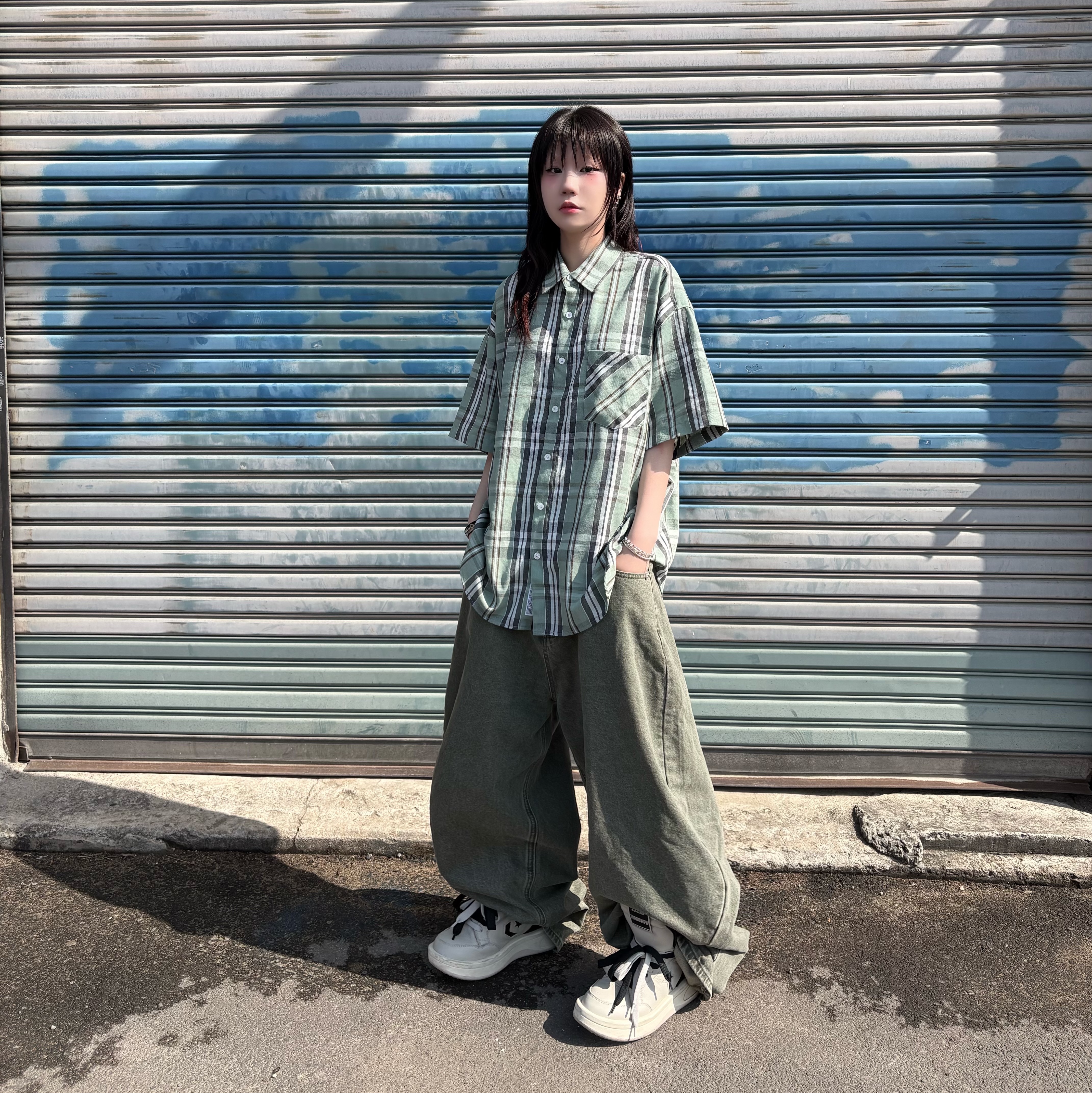 Converse x Drkshdw Turbowpn Pelican 착용 스타일 - 1