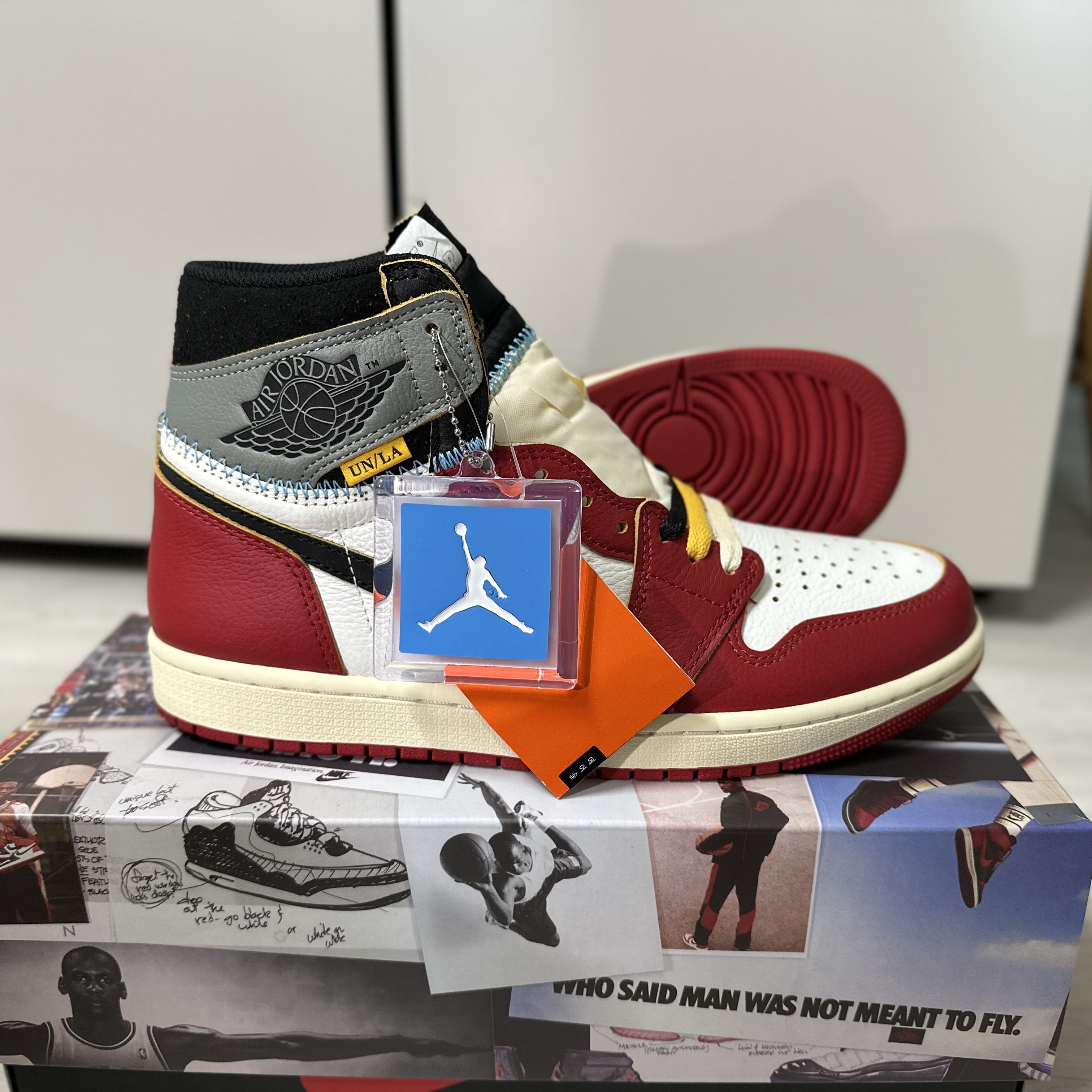Jordan 1 x Union Retro High OG Chicago Shadow 착용 스타일 - 5