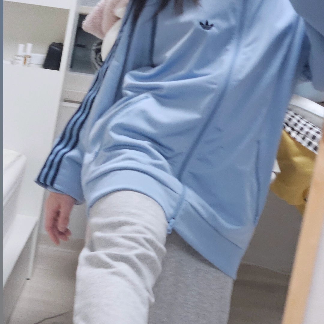Adidas Beckenbauer Track Top Ambient Sky - KR Sizing 착용 스타일 - 2