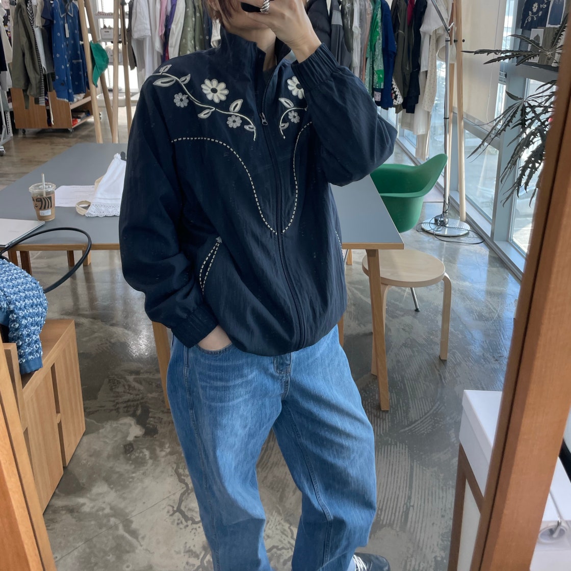 韓国商品/FRITUR Embroidery Western Windbreaker Fritur Embroidery Wes STYLE | KREAM