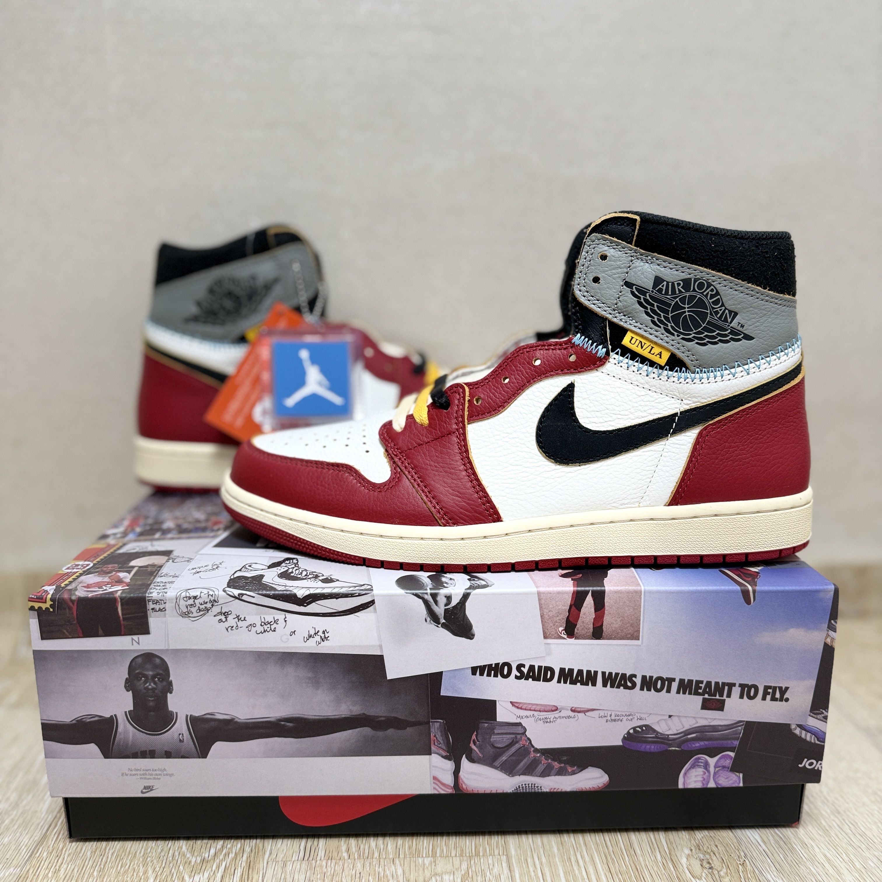 Jordan 1 x Union Retro High OG Chicago Shadow 착용 스타일 - 1