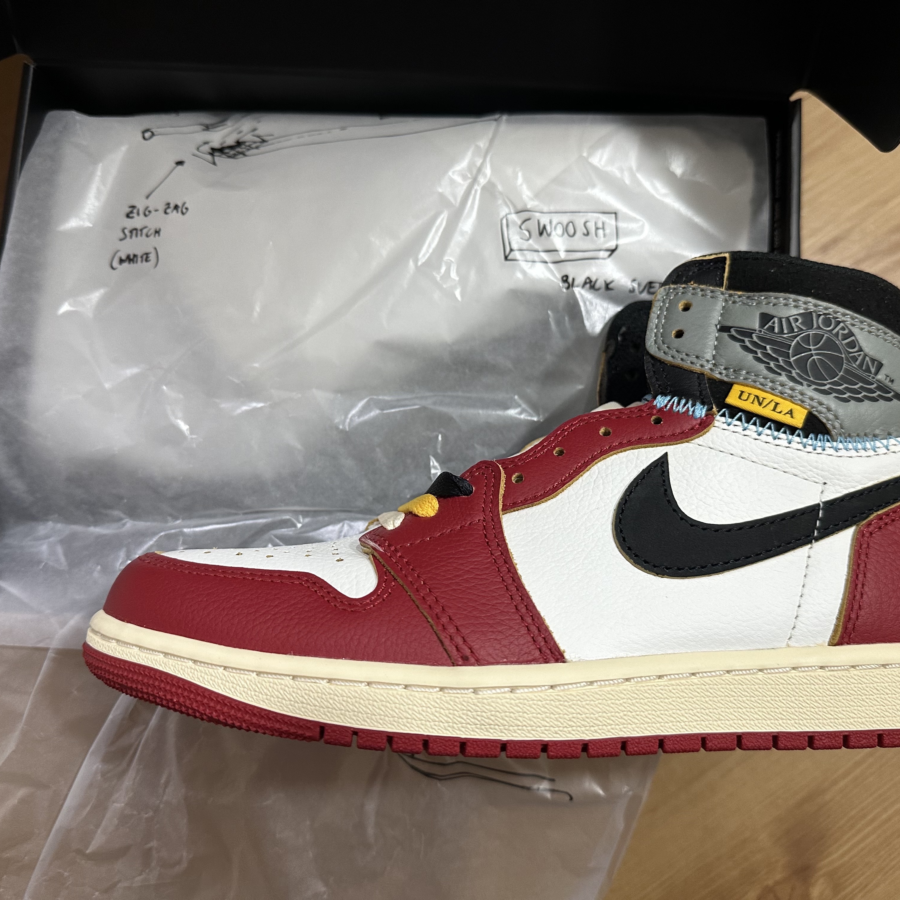 Jordan 1 x Union Retro High OG Chicago Shadow 착용 스타일 - 2