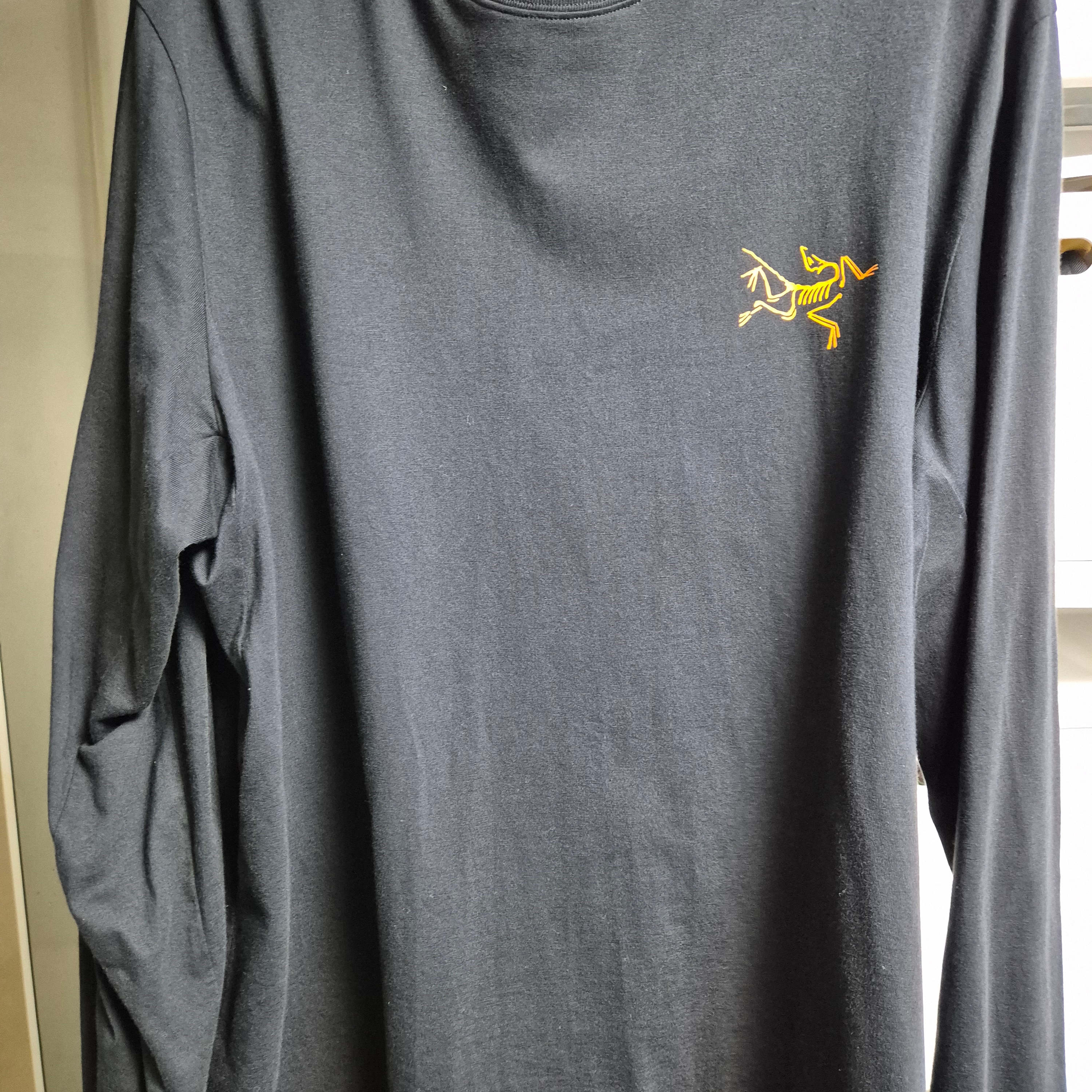 Arc'teryx Arc'Multi Bird Logo LS T-Shirt Black 착용 스타일