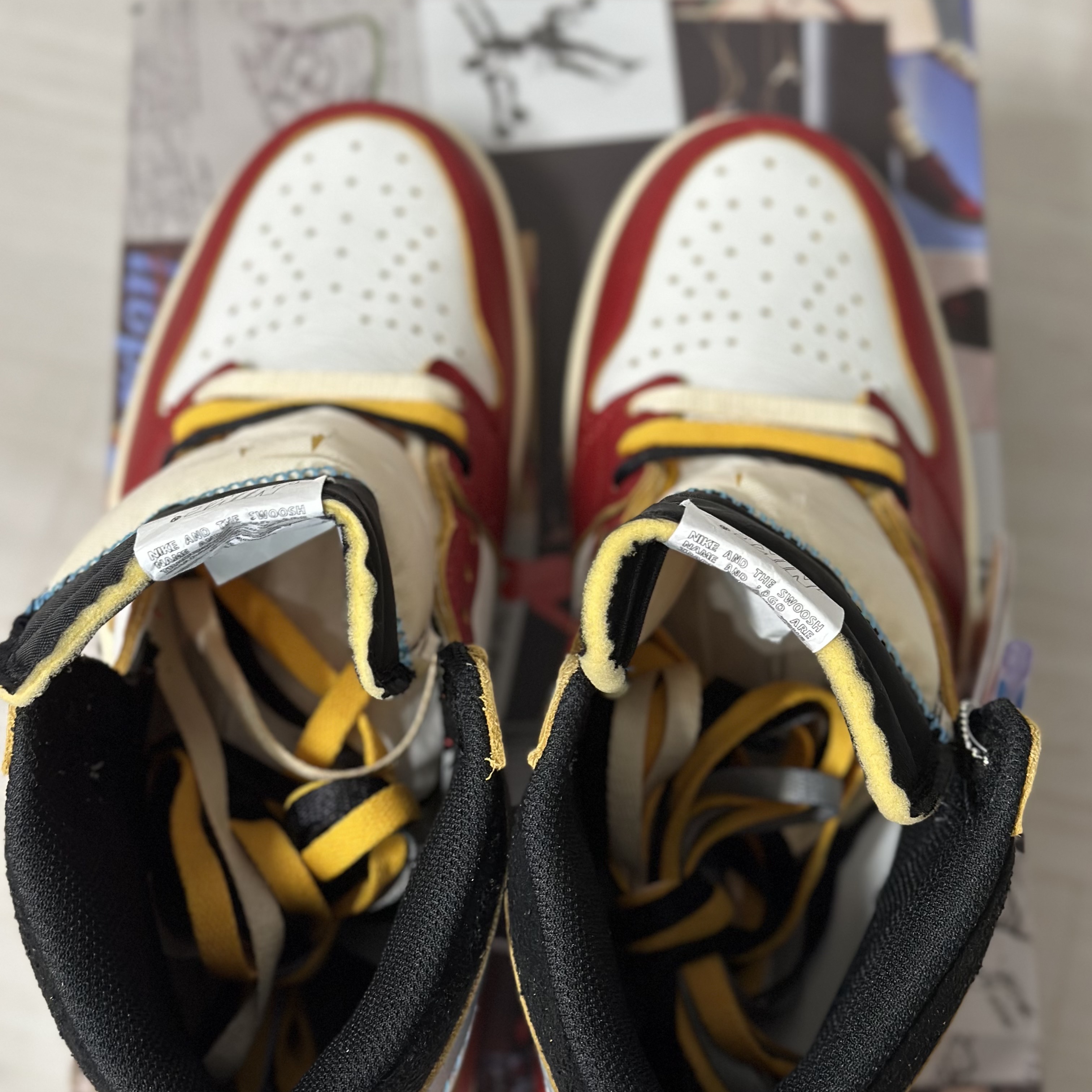 Jordan 1 x Union Retro High OG Chicago Shadow 착용 스타일 - 3
