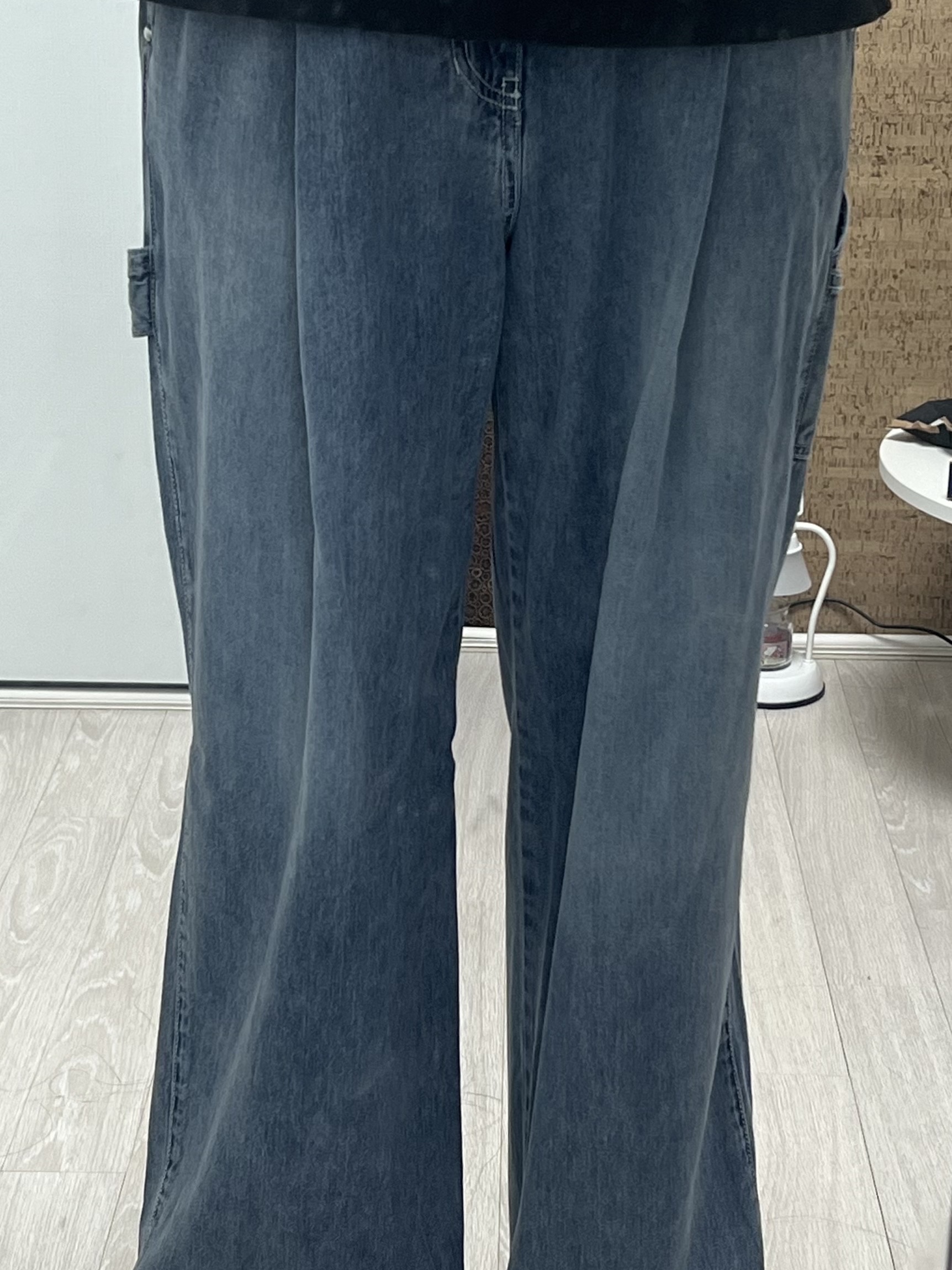 Wooyoungmi One Tuck Banding Denim Pants Blue - 25SS 착용 스타일 - 1