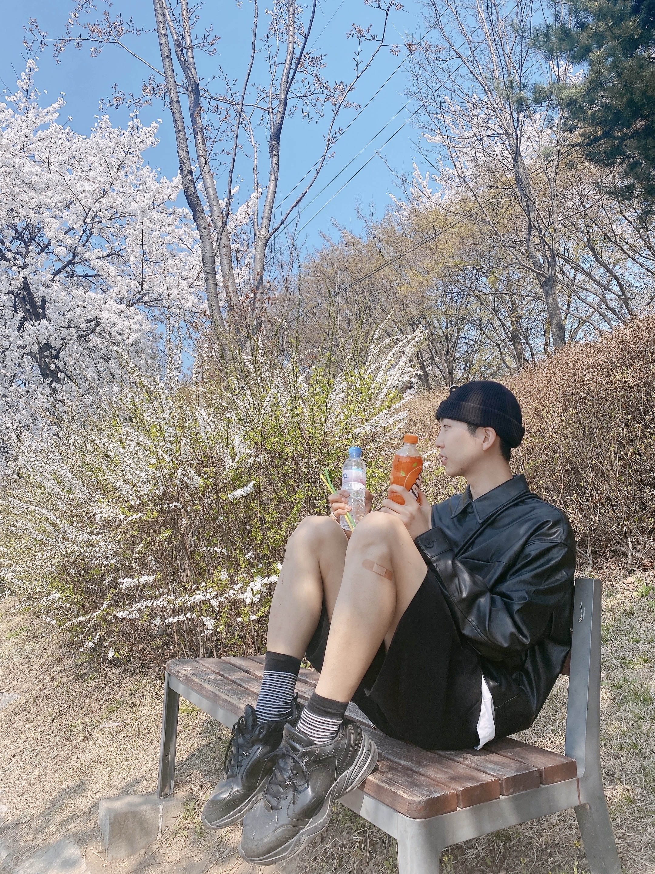 Nike x Martine Rose Air Monarch IV Black 착용 스타일