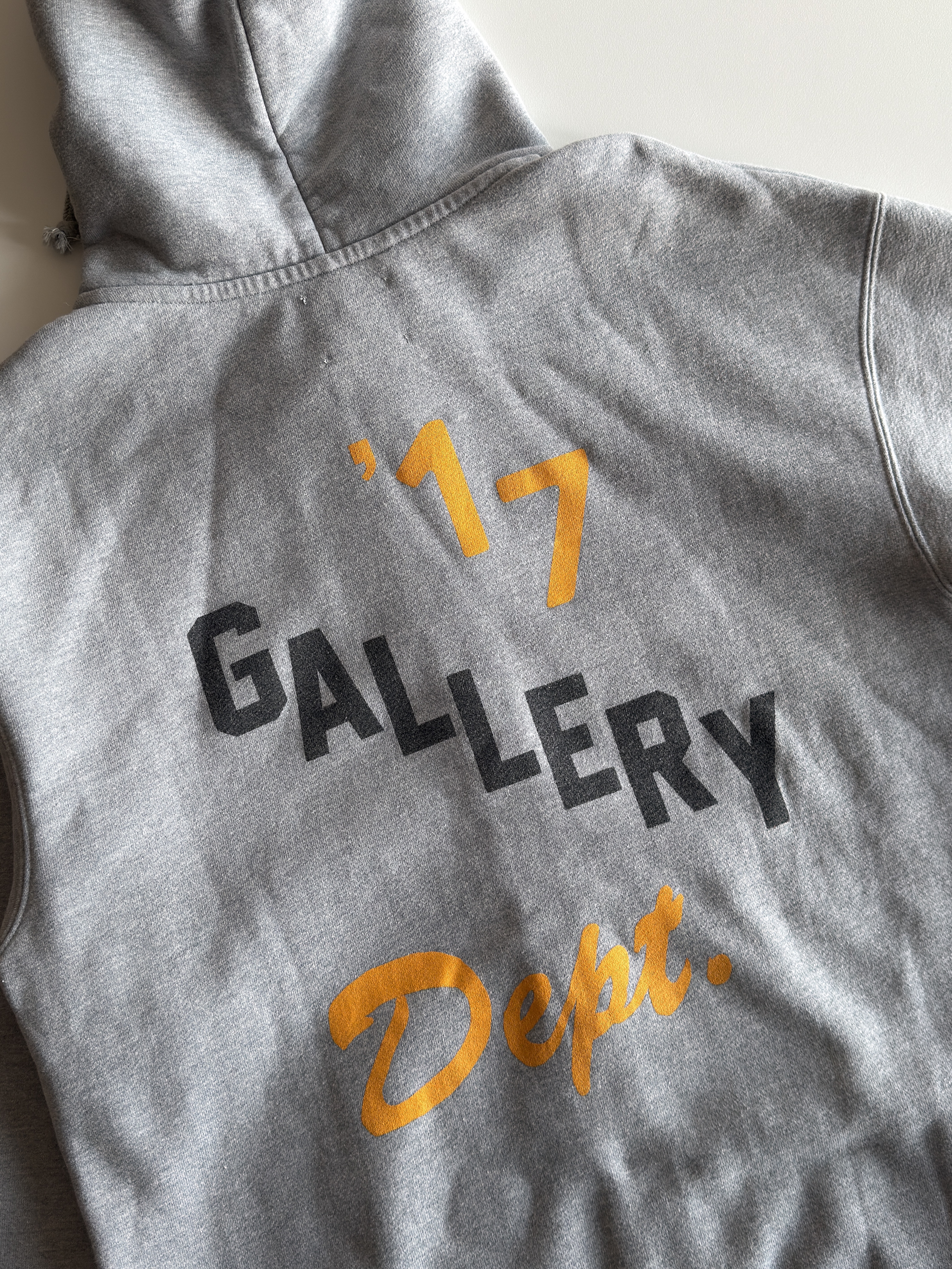 Gallery Dept. Boxing Merch Zip Hoodie Heather Grey, Fuggler Superman Plush Blue 착용 스타일 - 6