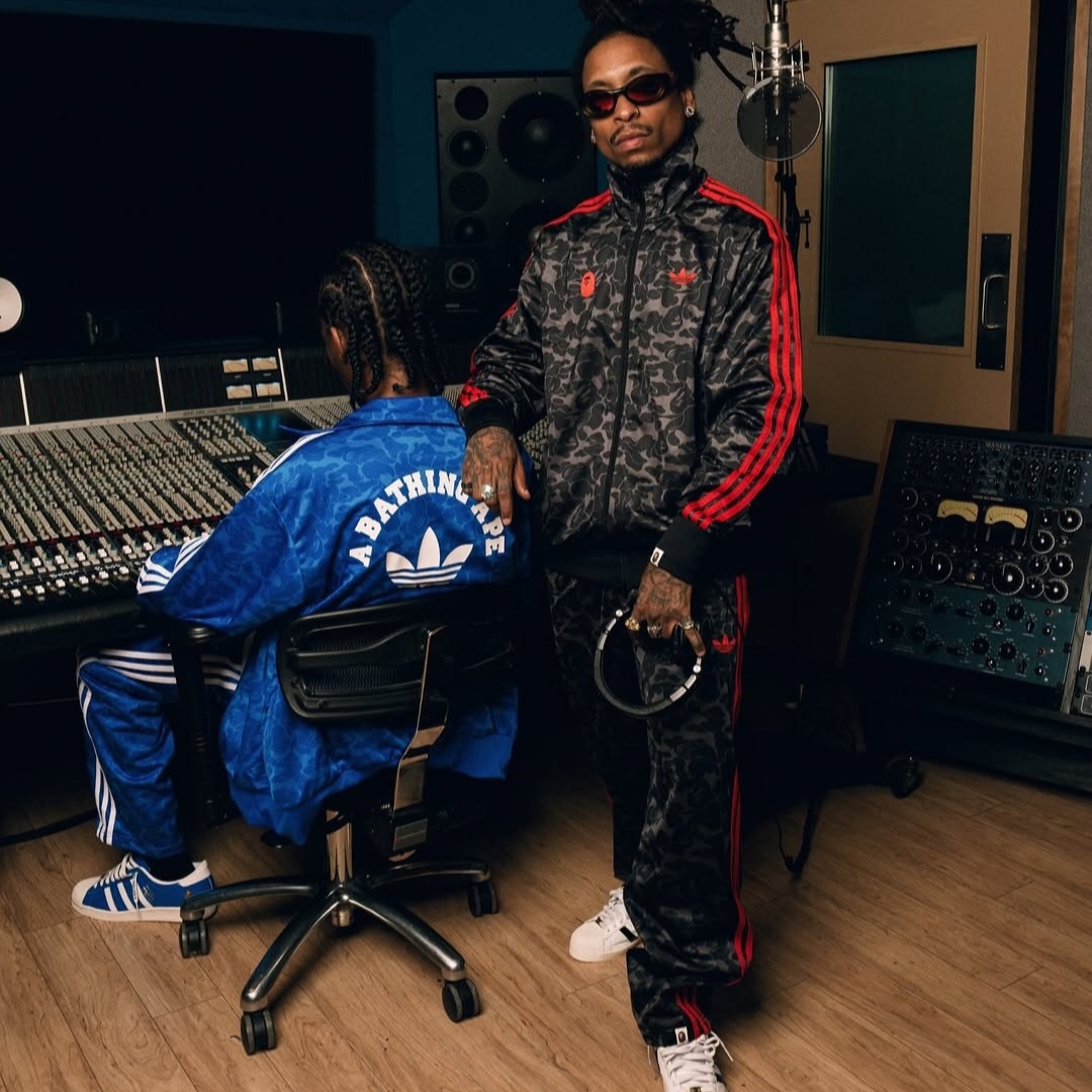 Adidas x BAPE Allover Print Track Top Black - KR Sizing, Adidas x BAPE Allover Print Track Top Blue - KR Sizing 착용 스타일 - 2