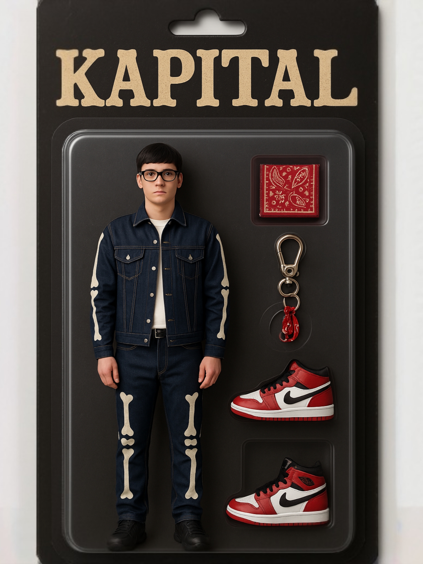 Kapital 11.5 oz. Denim Mexican Tuxedo Westerner Bone Jacket Indigo, Kapital 12.5 oz. Denim Mexican Tuxedo 5P Okagilly Pants Indigo 착용 스타일