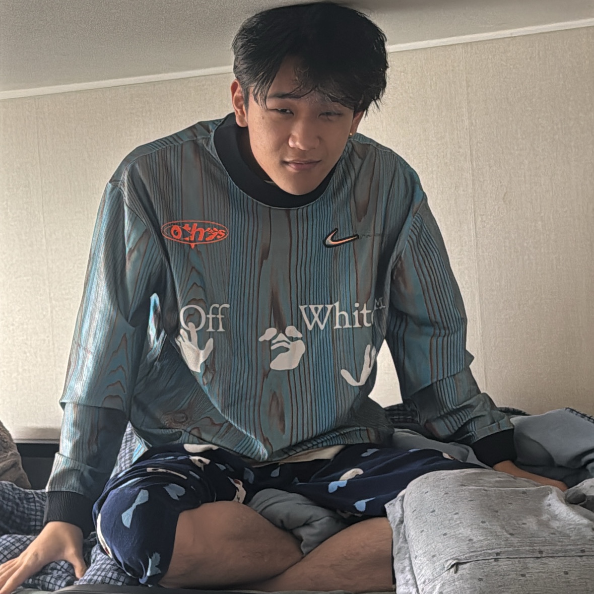 Nike x Off-White NRG Jersey Imperial Blue - Asia 착용 스타일