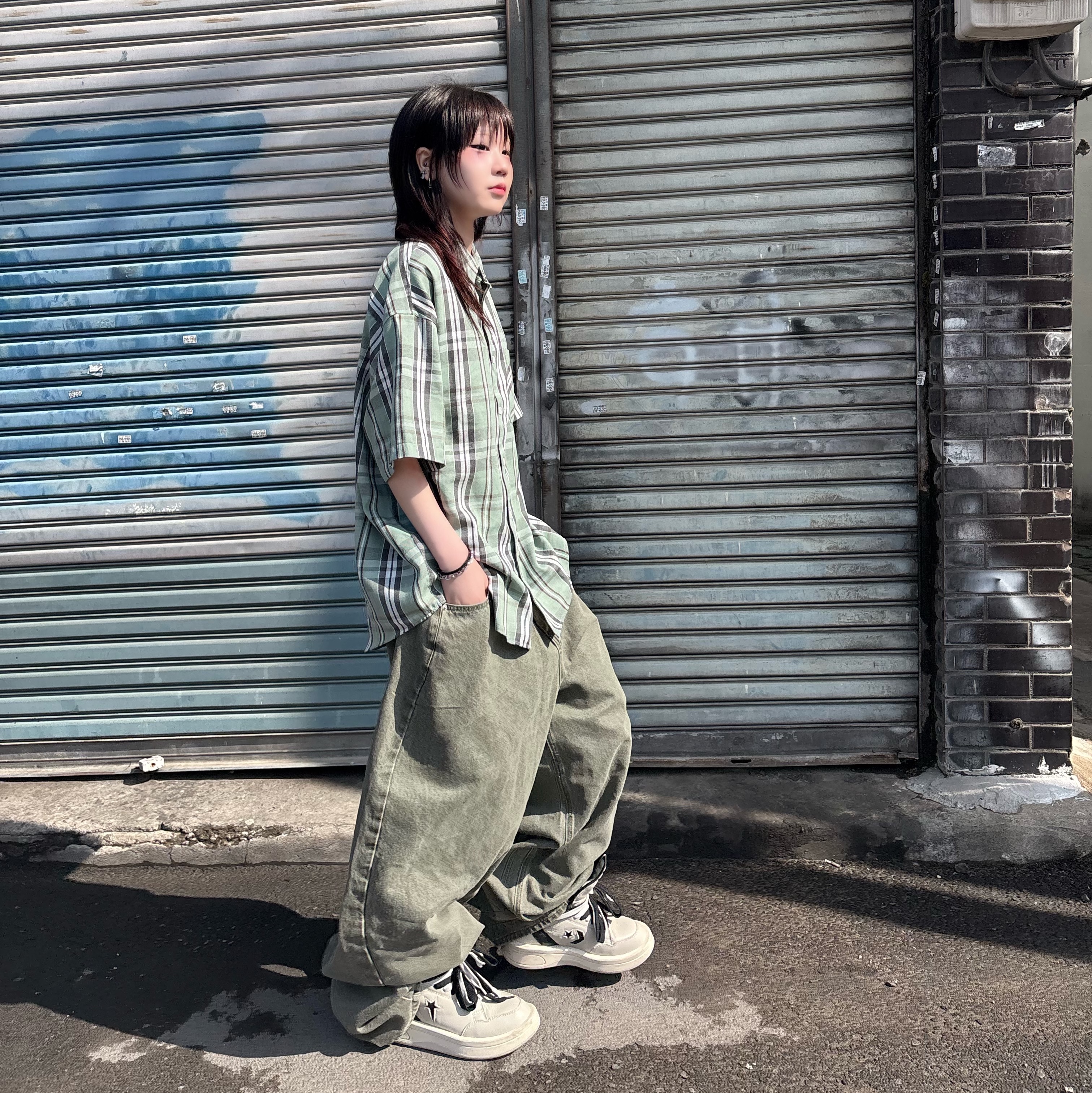 Converse x Drkshdw Turbowpn Pelican 착용 스타일 - 2