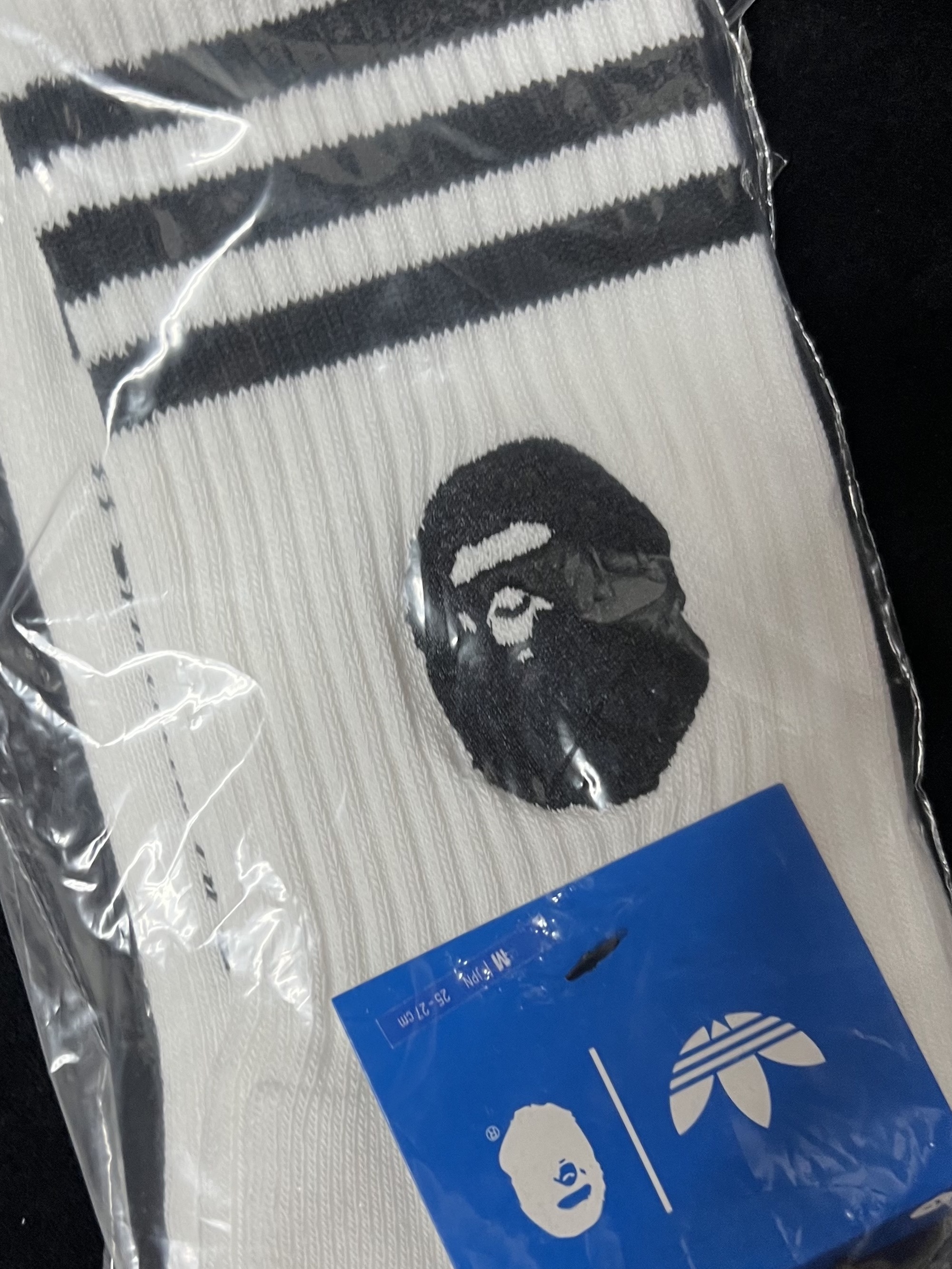 Adidas x BAPE Socks White Black 착용 스타일