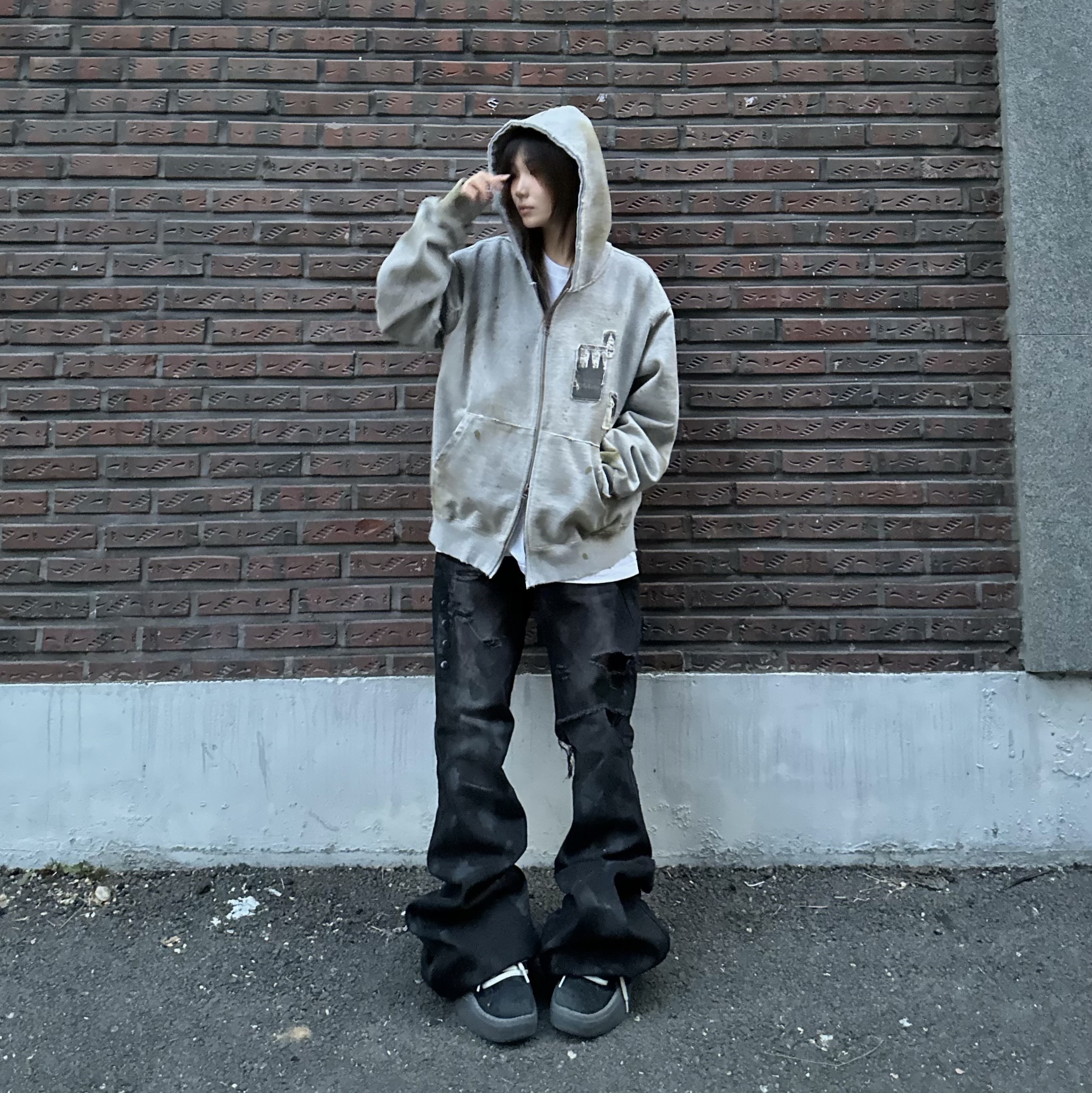 ERL Vamp Skate Shoe Pirate Black 착용 스타일 - 4