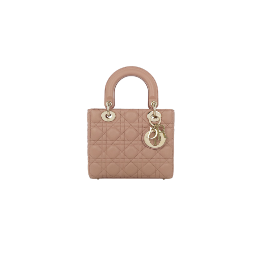 ITM49NVQ7UJU Dior LadyDIOR Small PinkBeige Champagne Gold