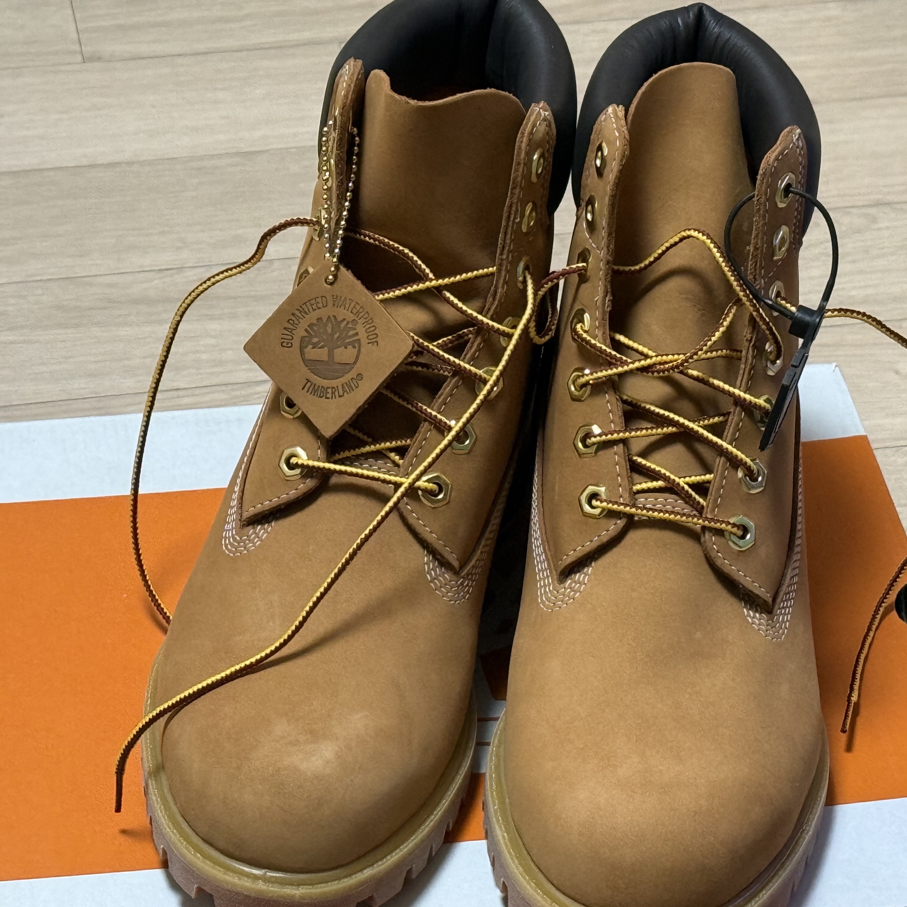 Timberland Premium 6 inch Waterproof Boot Wheat Nubuck - Wide 착용 스타일