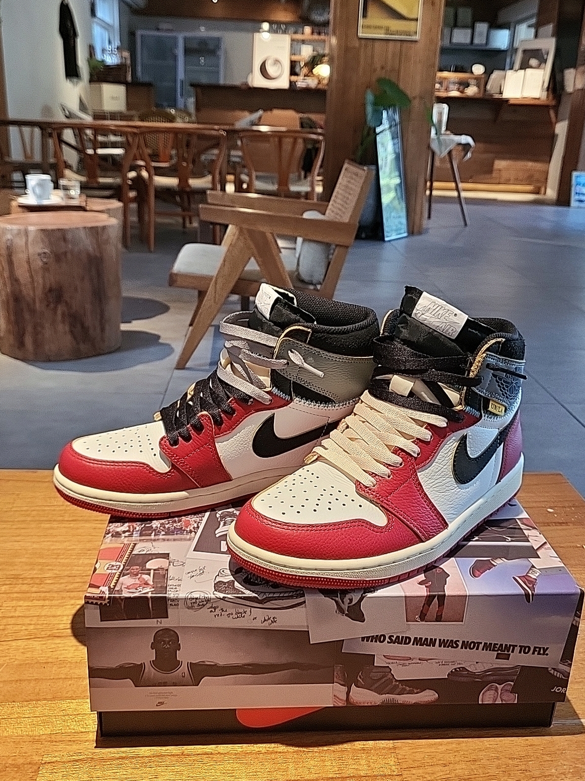 Jordan 1 x Union Retro High OG Chicago Shadow, Jordan 1 Retro High OG Chicago 2022 착용 스타일 - 4
