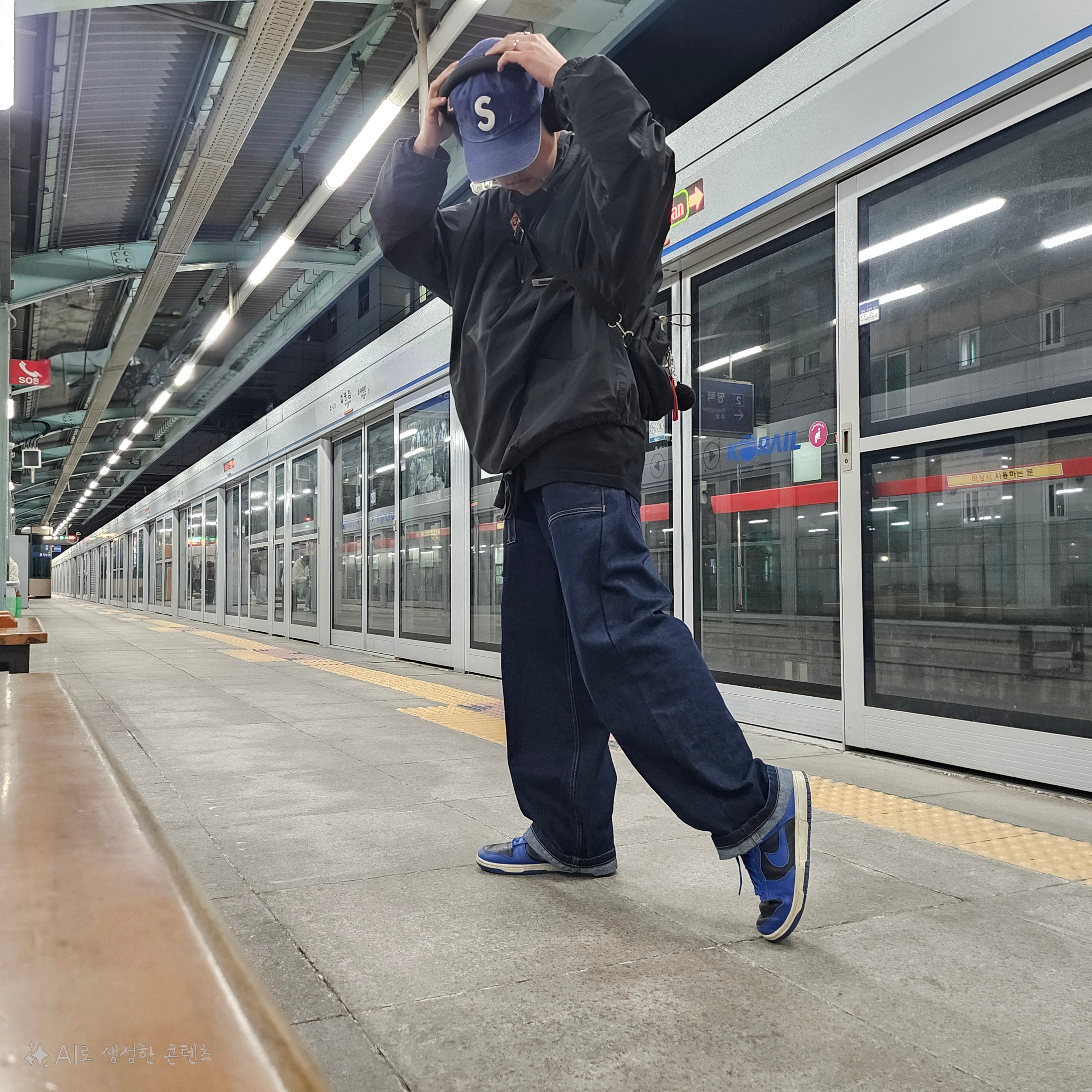 Supreme Pigment Canvas S Logo 6-Panel Navy - 23SS, Essentials Track Jacket Black - 20FW 착용 스타일 - 1