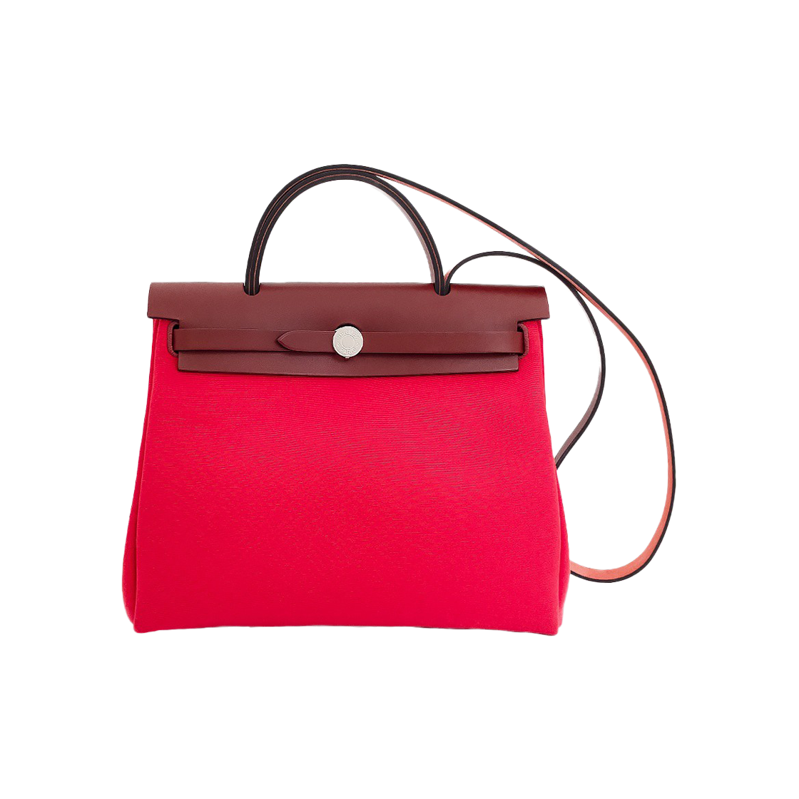 에르메스 에르백PM 로즈텍사스/루즈셀리에 은장 B각인 | HERMES Boutique | KREAM Hermes HerbagPM Rose Texas/Rouge Sellier... 