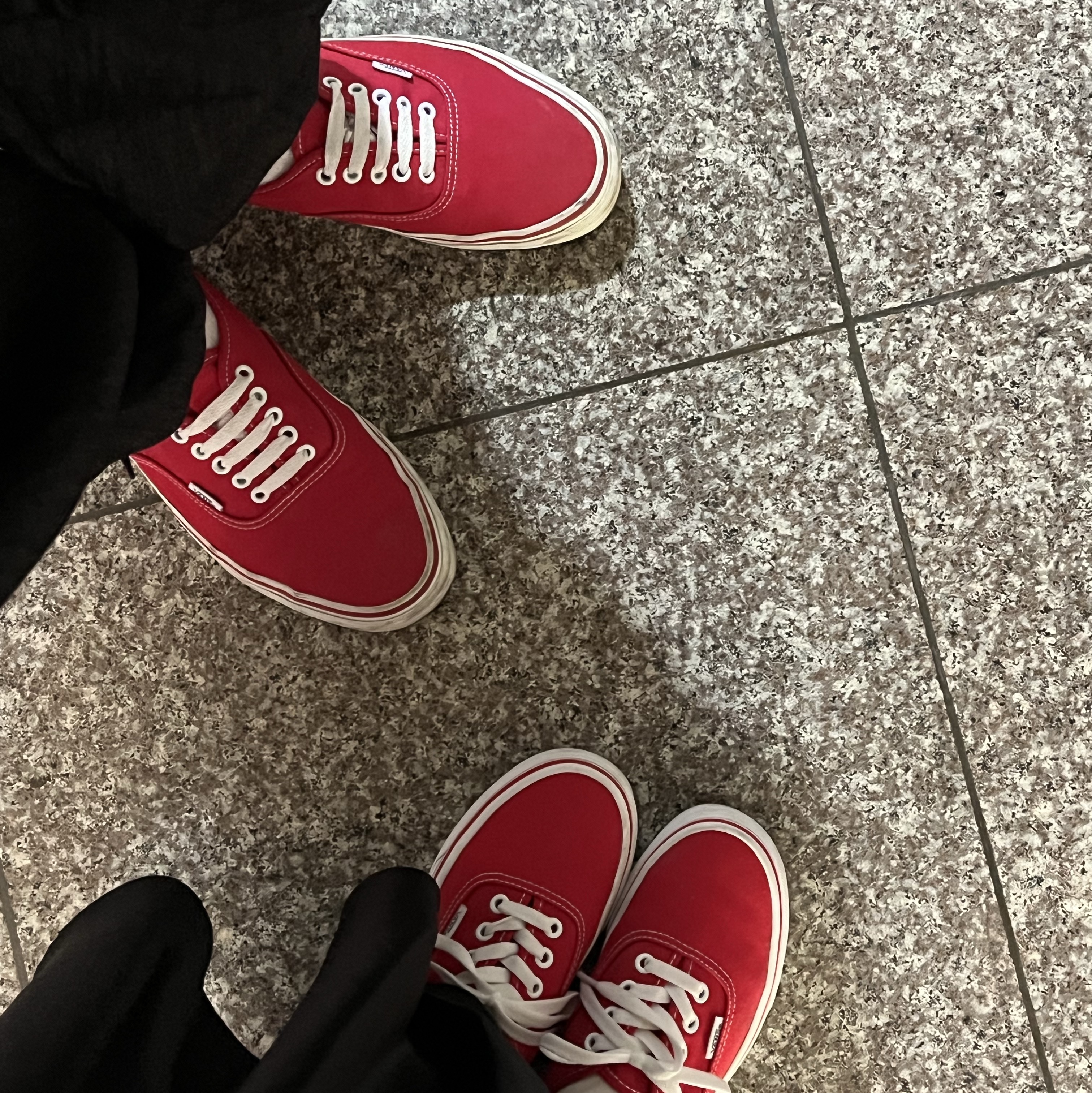 Vans Authentic Red 착용 스타일