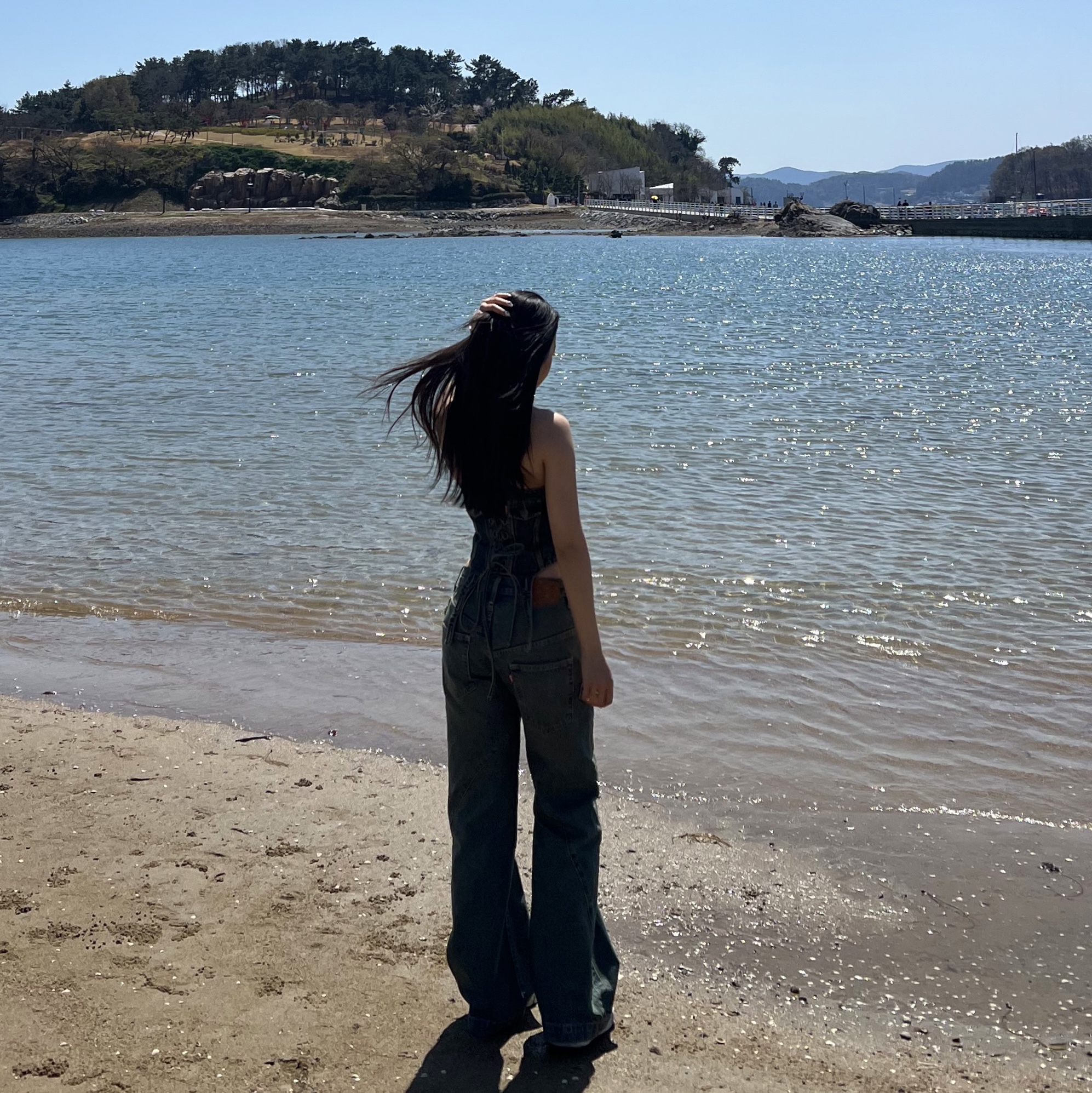 [KREAM 단독] ADSB Andersson Bell x Levi's Women Denim Corset Tinted Indigo - 24FW, [KREAM 단독] ADSB Andersson Bell x Levi's Women Overlay Jean Tinted Indigo - 24FW 착용 스타일 - 1