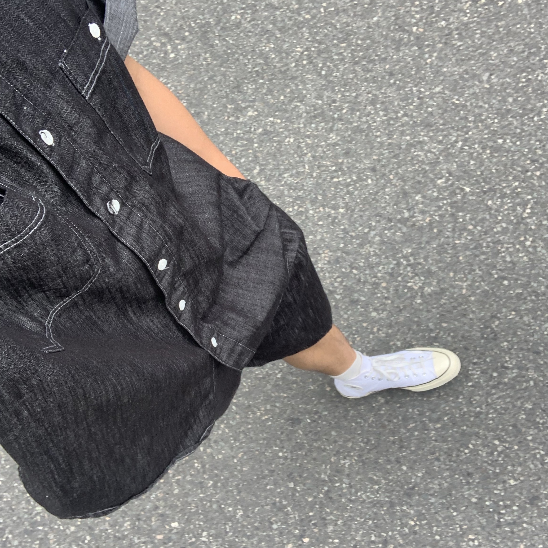 Converse Chuck 70 Black Pinstripe White 착용 스타일