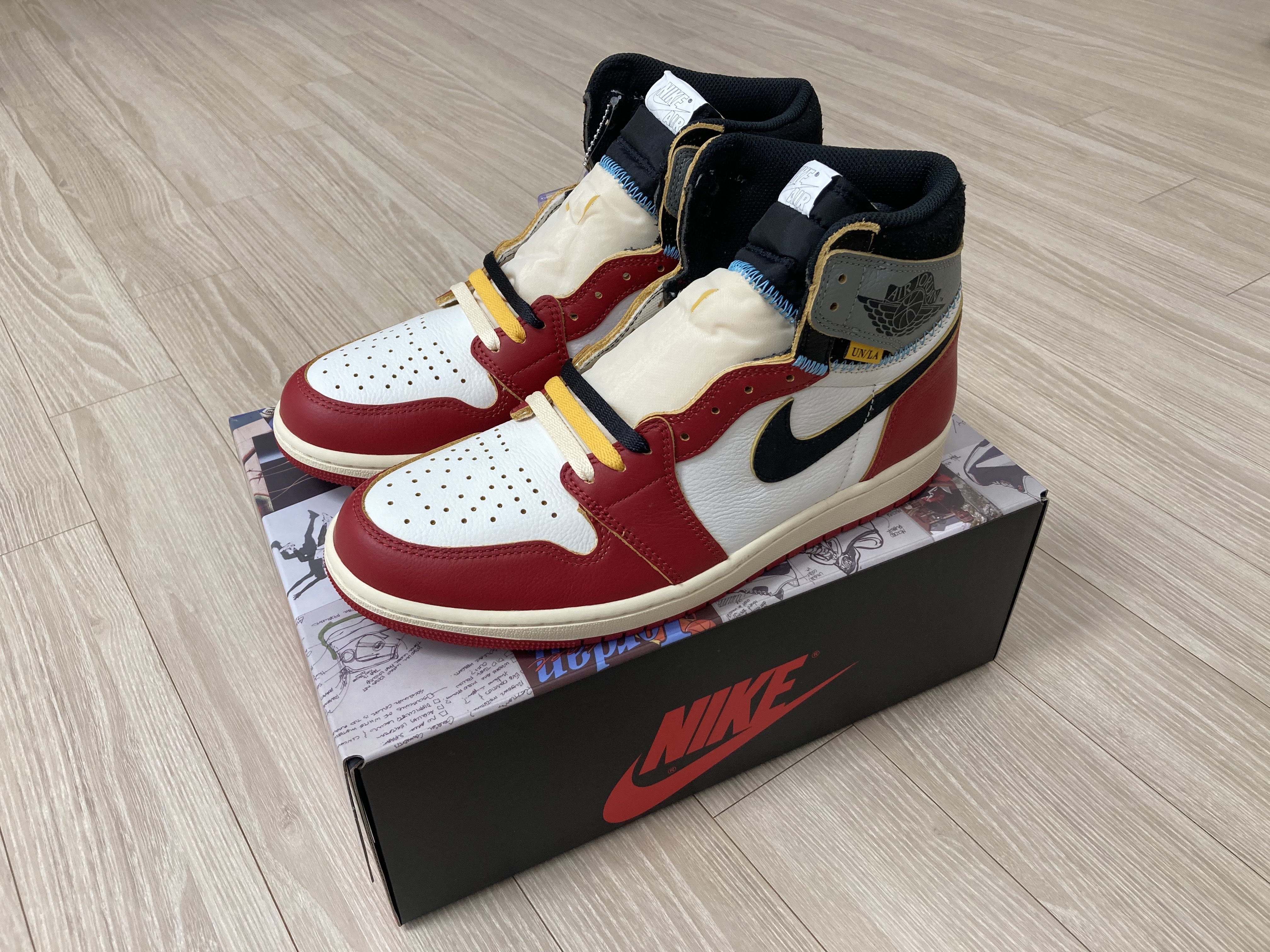 Jordan 1 x Union Retro High OG Chicago Shadow 착용 스타일 - 2