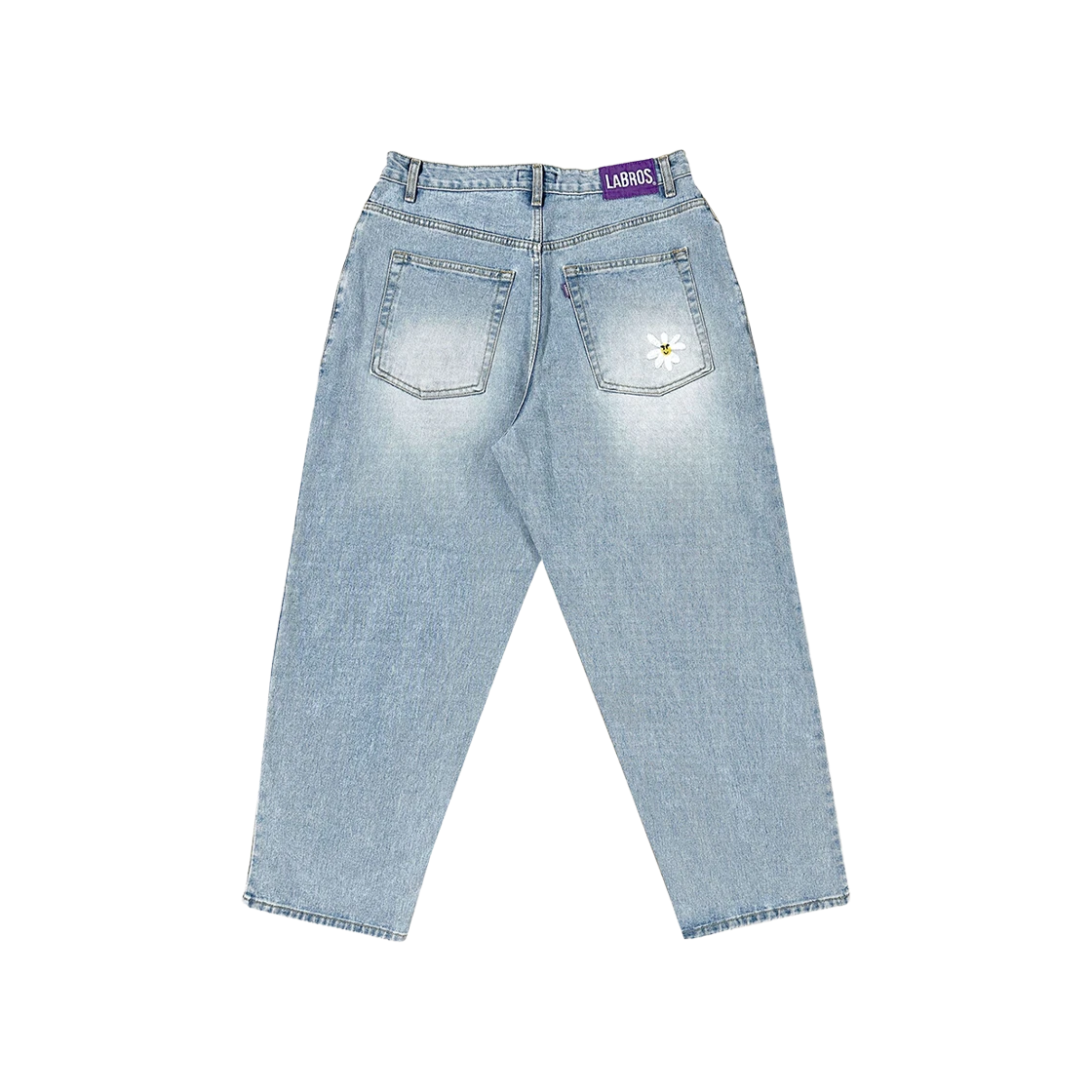 라브로스 스마트 데이지 캣 브러쉬 배기 진 라이트 인디고 | Labros | KREAM Labros Smart Daisy Cat Brush Baggy Jeans Light Indigo