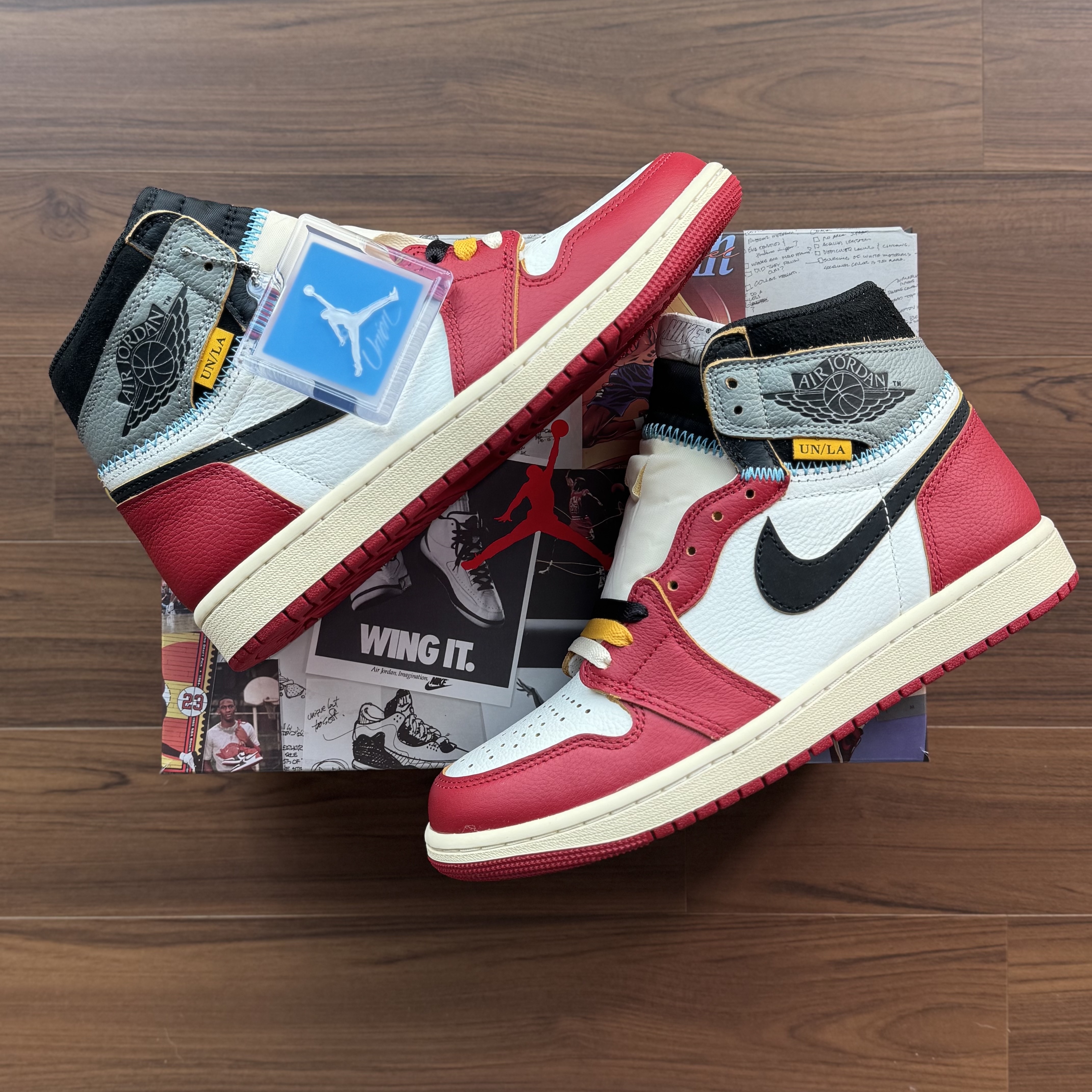 Jordan 1 x Union Retro High OG Chicago Shadow 착용 스타일 - 1